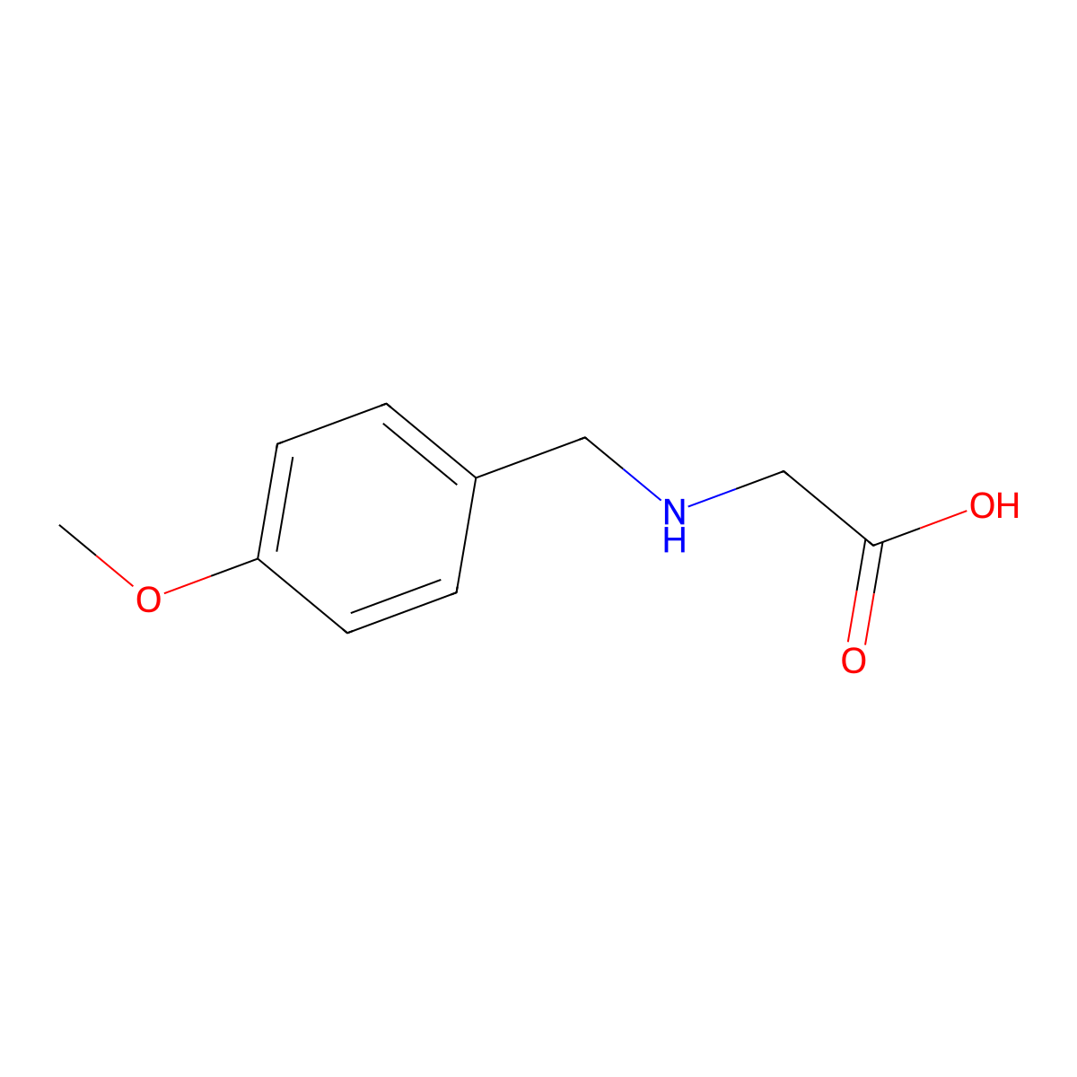 N-(4-Methoxybenzyl)glycine molecular structure, CAS 20839-78-5
