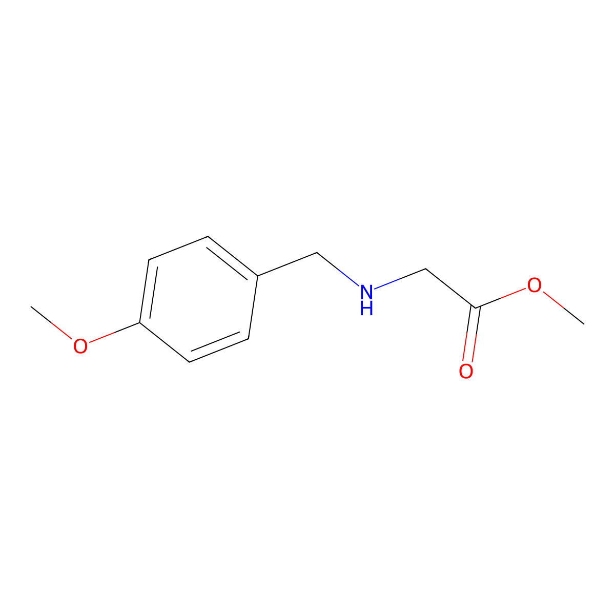 N-((4-Methoxyphenyl)methyl)glycine methyl ester molecular structure, CAS 20839-80-9