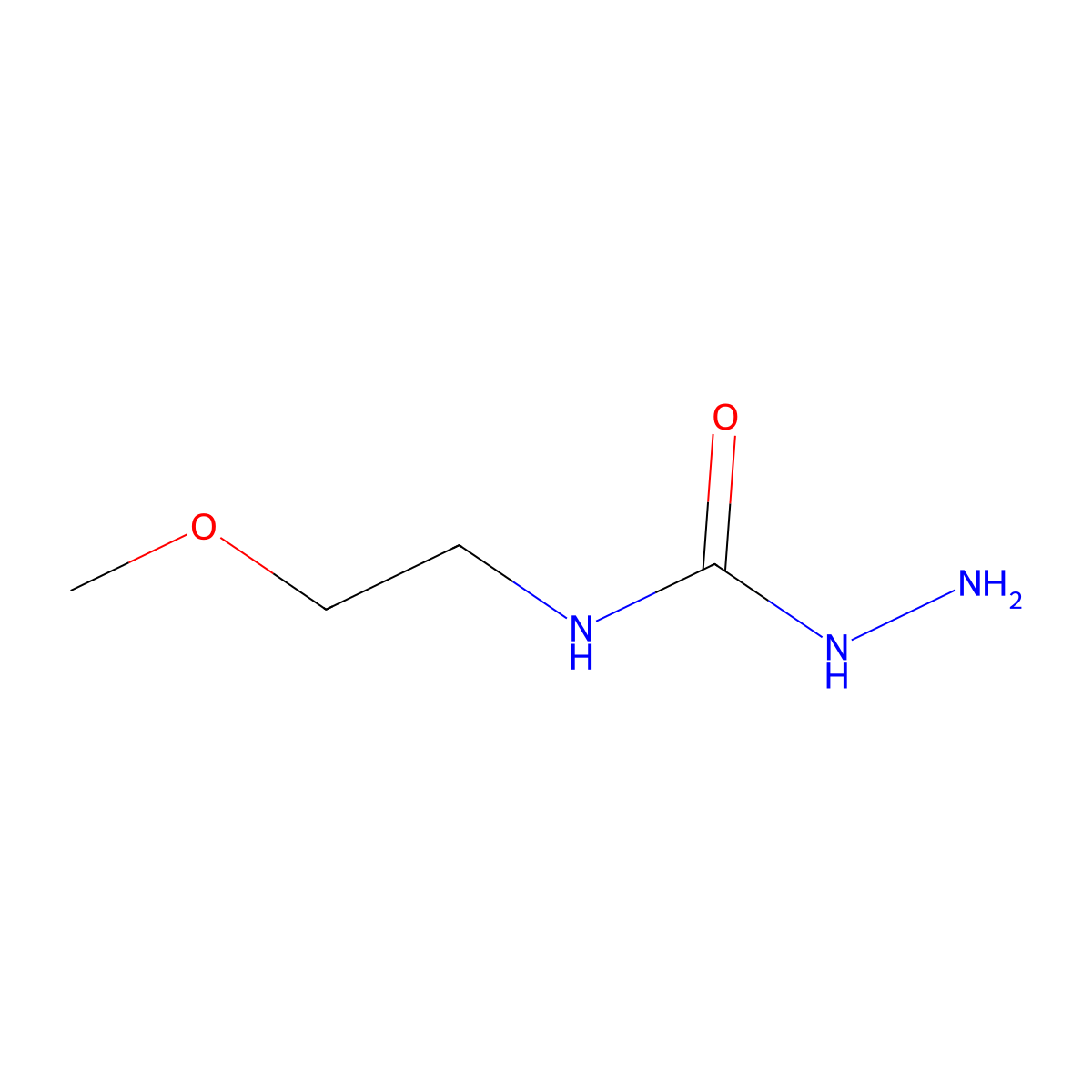 3-Amino-1-(2-methoxyethyl)urea molecular structure, CAS 208396-71-8