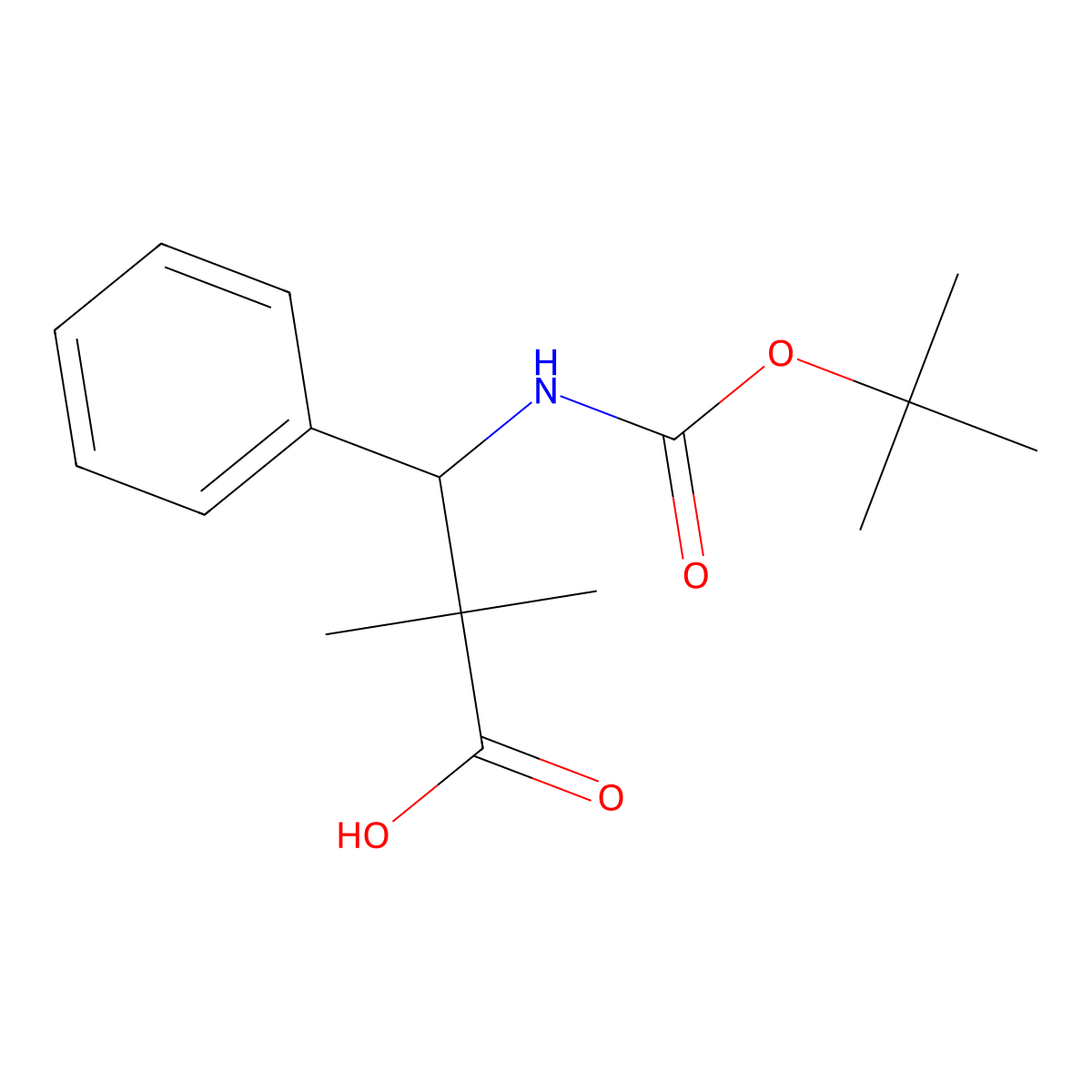 3-{[(Tert-butoxy)carbonyl]amino}-2,2-dimethyl-3-phenylpropanoic acid molecular structure, CAS 208397-32-4