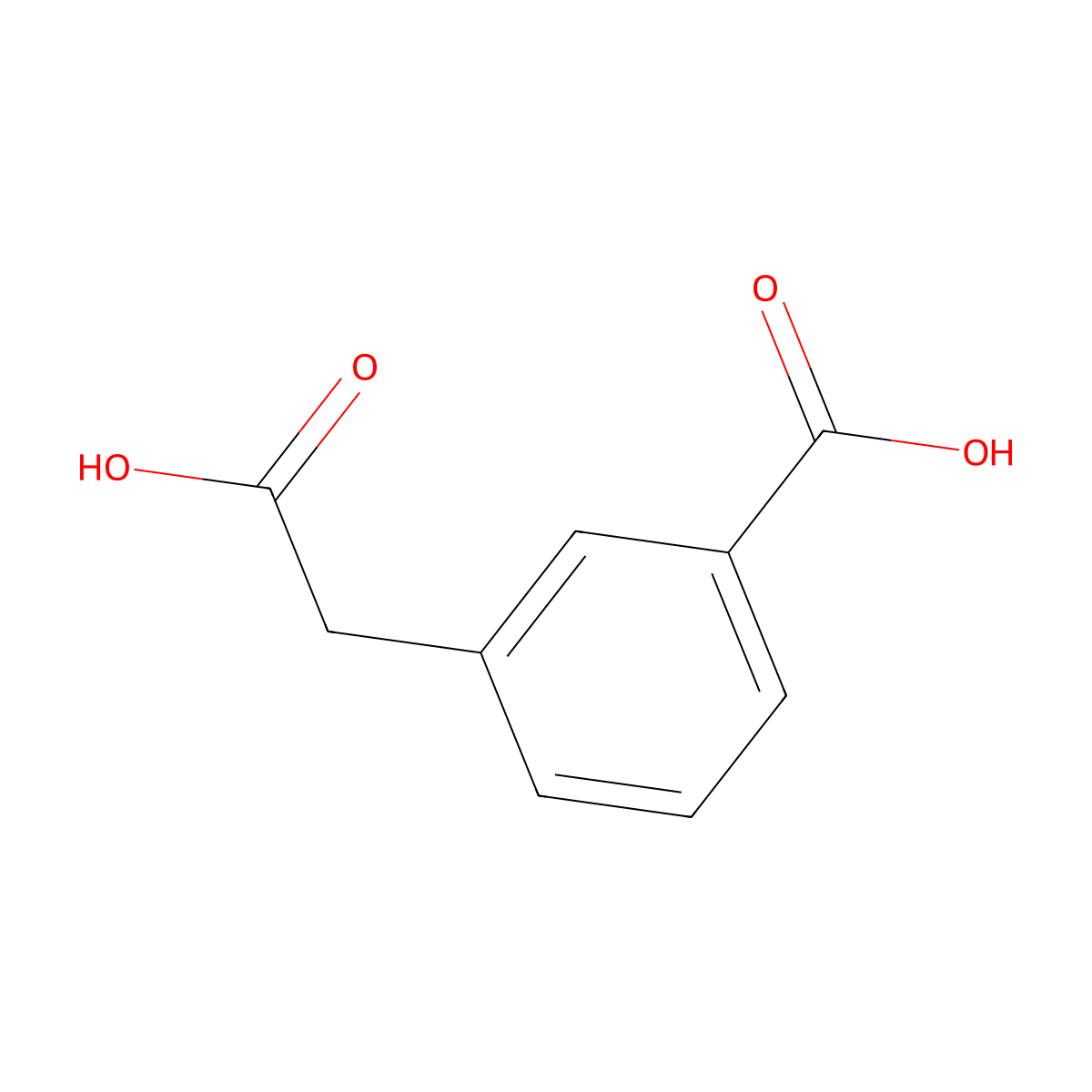 3-(Carboxymethyl)benzoic acid molecular structure, CAS 2084-13-1
