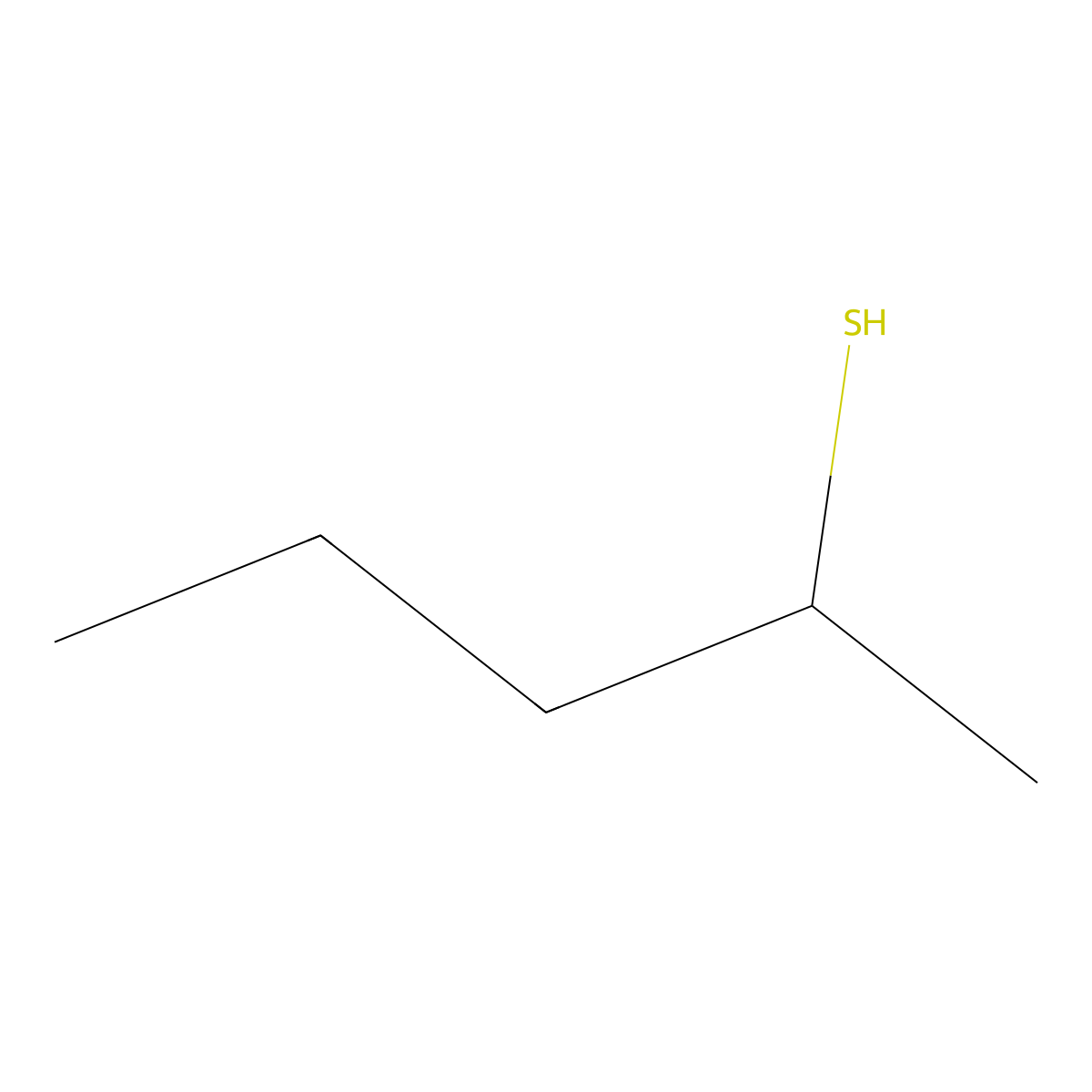 2-Pentanethiol molecular structure, CAS 2084-19-7