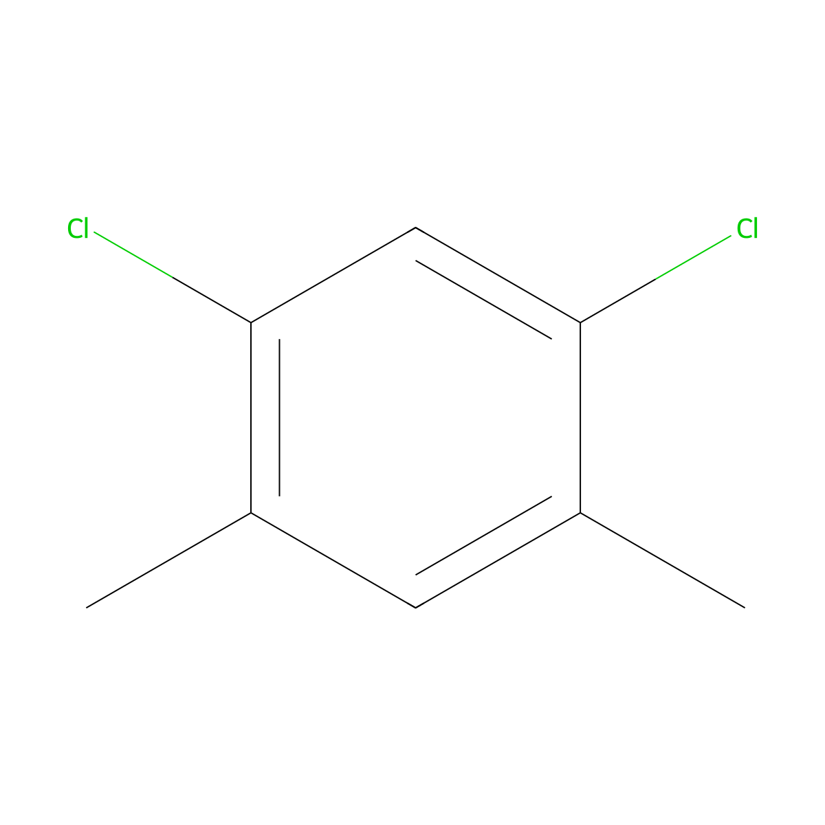 1,5-Dichloro-2,4-dimethylbenzene molecular structure, CAS 2084-45-9