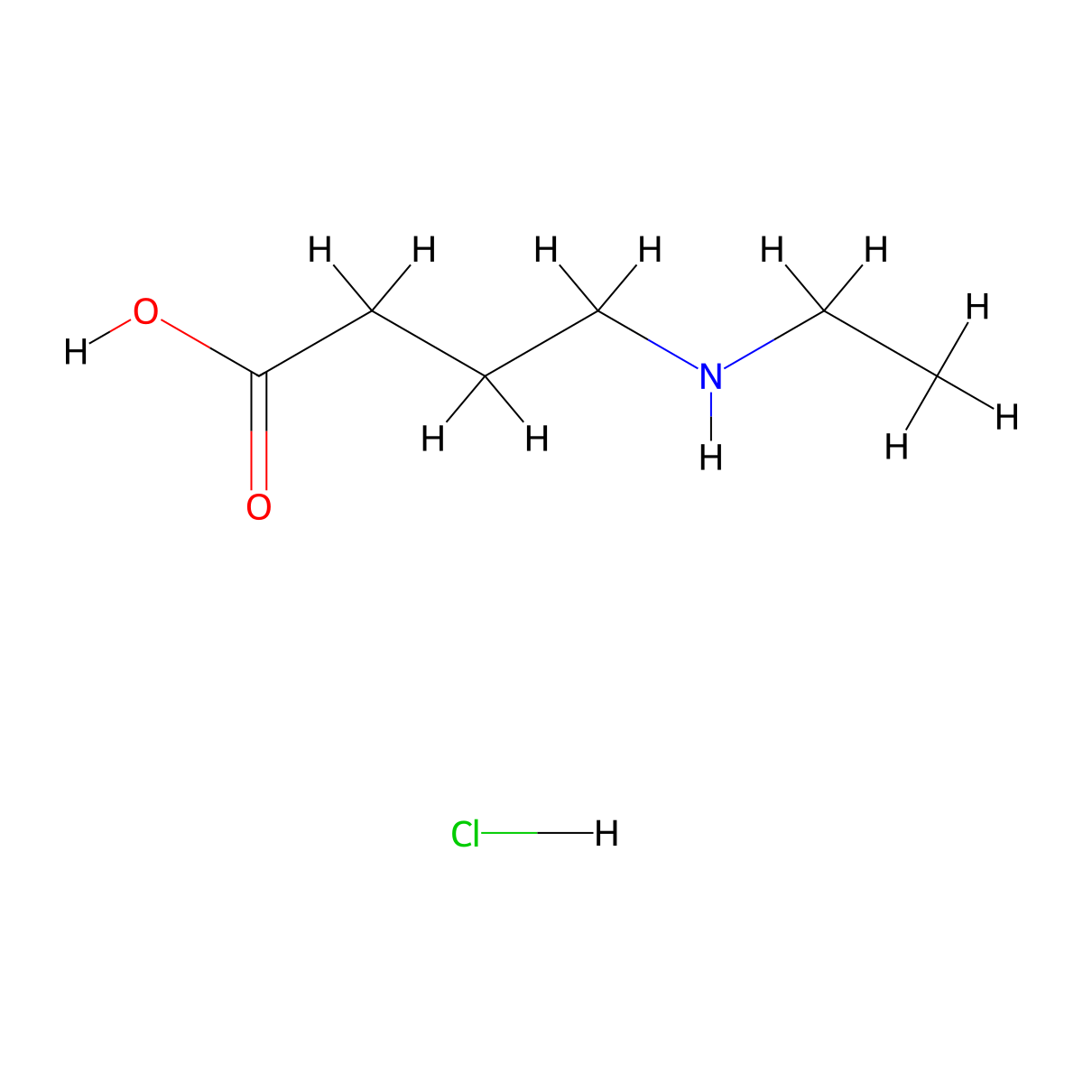 4-(Ethylamino)butanoic acid hydrochloride molecular structure, CAS 208402-95-3