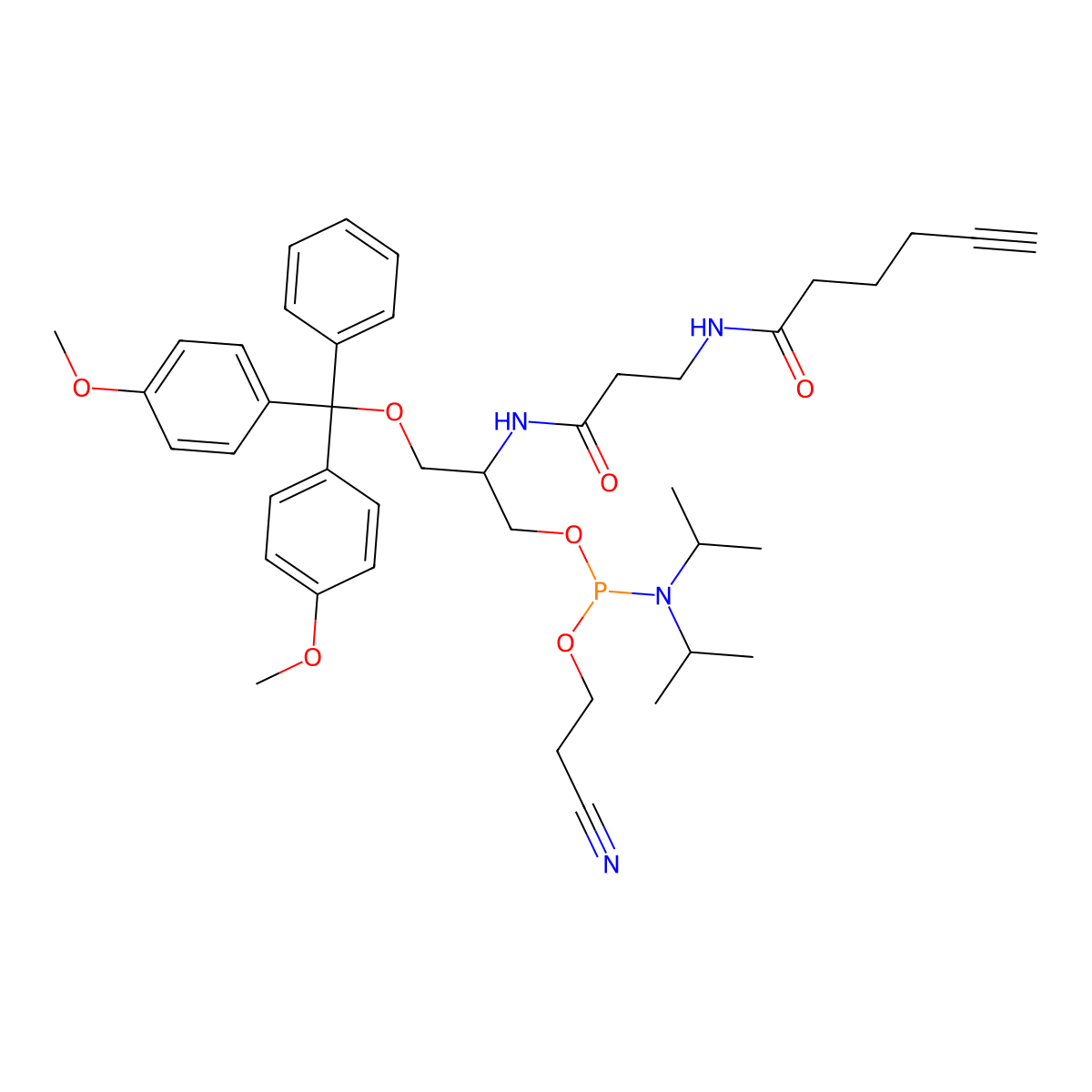 Alkyne-Modifier Serinol Phosphoramidite molecular structure, CAS 2084118-98-7