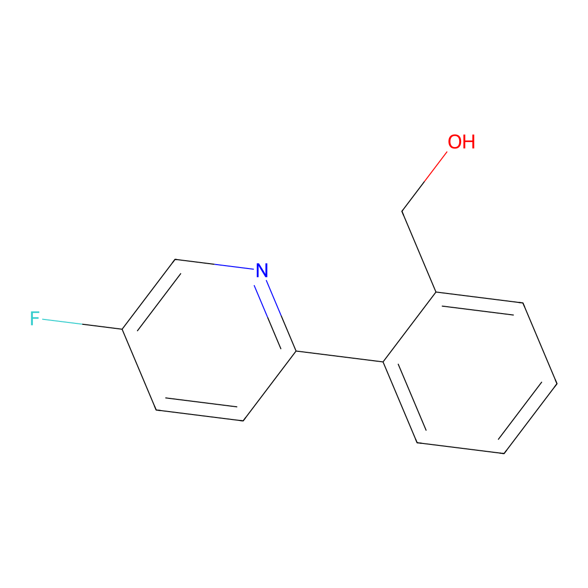 (2-(5-Fluoropyridin-2-yl)phenyl)methanol molecular structure, CAS 2084128-16-3