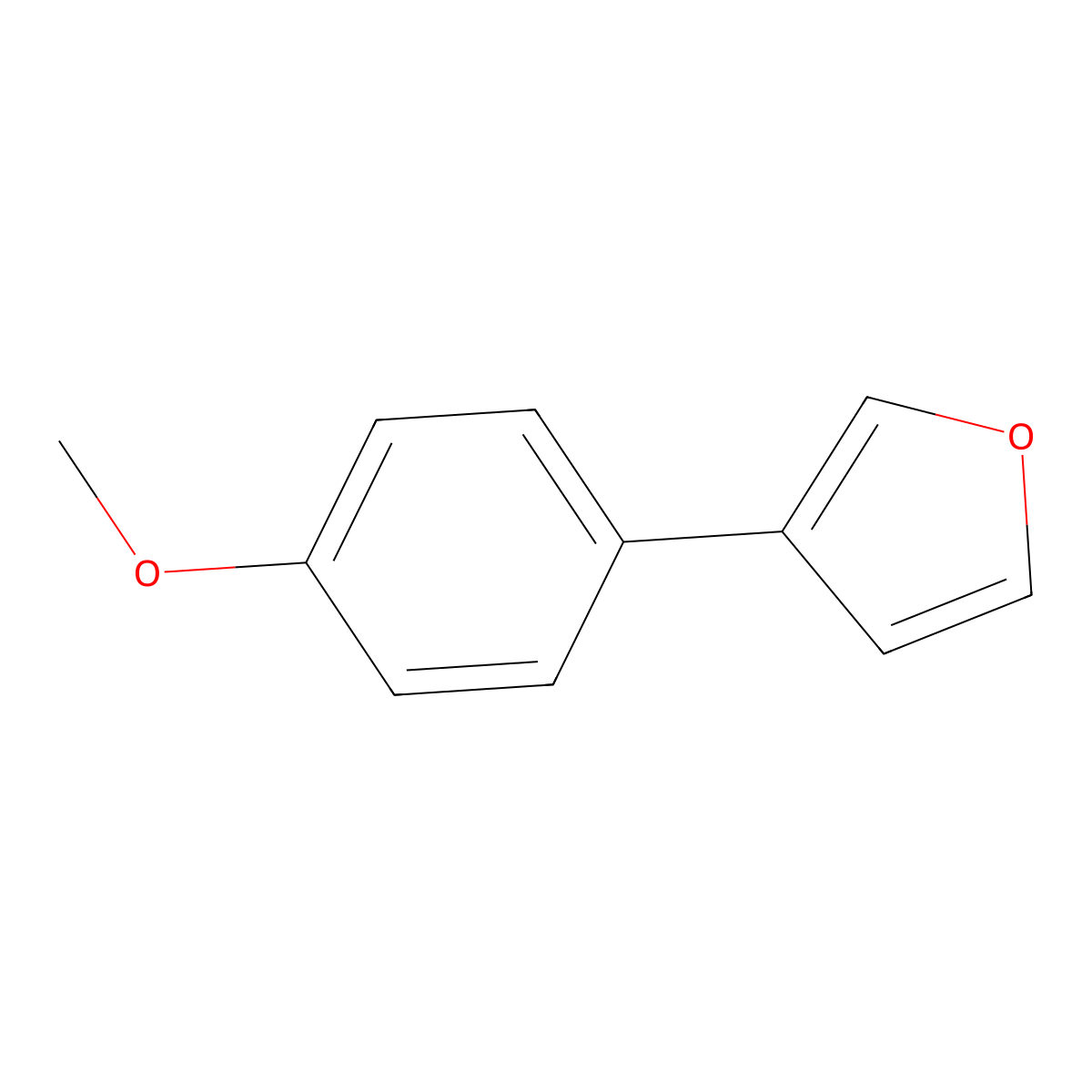 Furan, 3-(4-methoxyphenyl)- molecular structure, CAS 20842-11-9