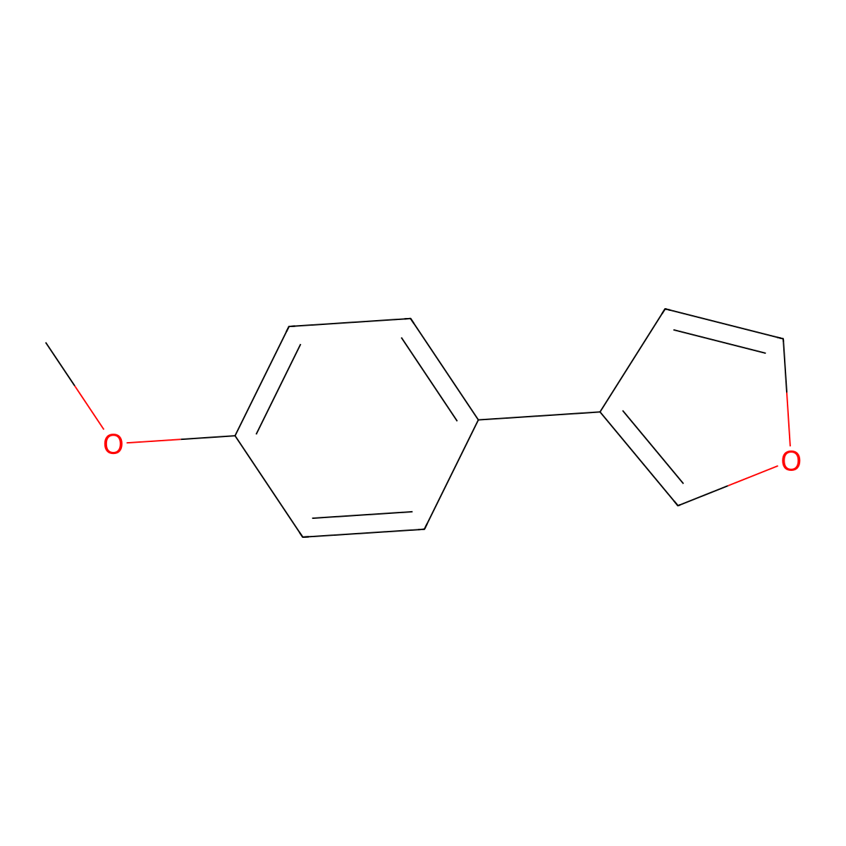 Furan, 3-(4-methoxyphenyl)- molecular structure, CAS 20842-11-9