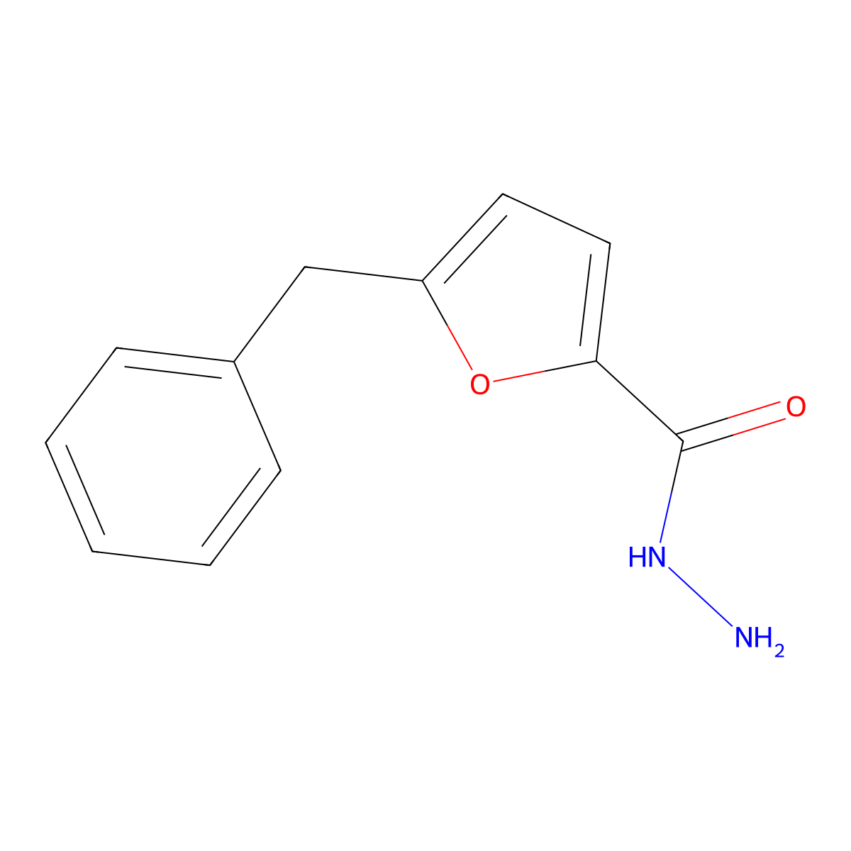 5-Benzylfuran-2-carbohydrazide molecular structure, CAS 20842-20-0