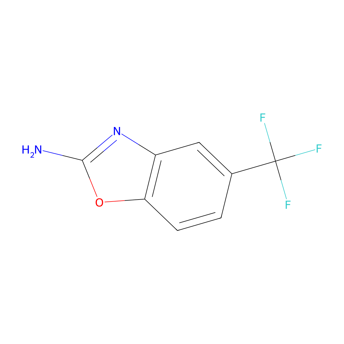 5-(Trifluoromethyl)-1,3-benzoxazol-2-amine molecular structure, CAS 20844-69-3