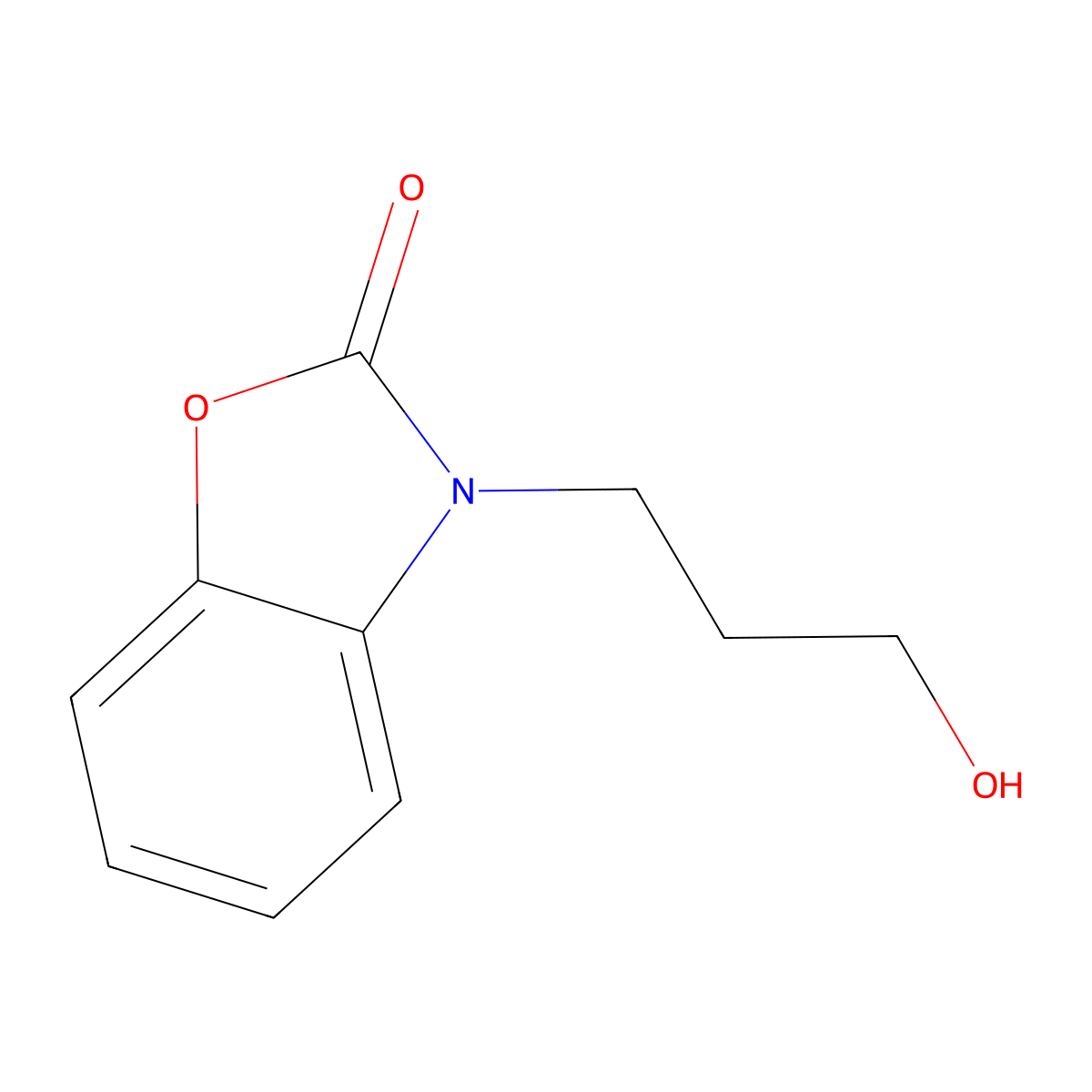 3-(3-Hydroxypropyl)-2,3-dihydro-1,3-benzoxazol-2-one molecular structure, CAS 20844-74-0