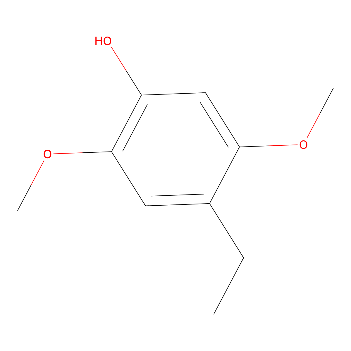 4-Ethyl-2,5-dimethoxyphenol molecular structure, CAS 20844-87-5