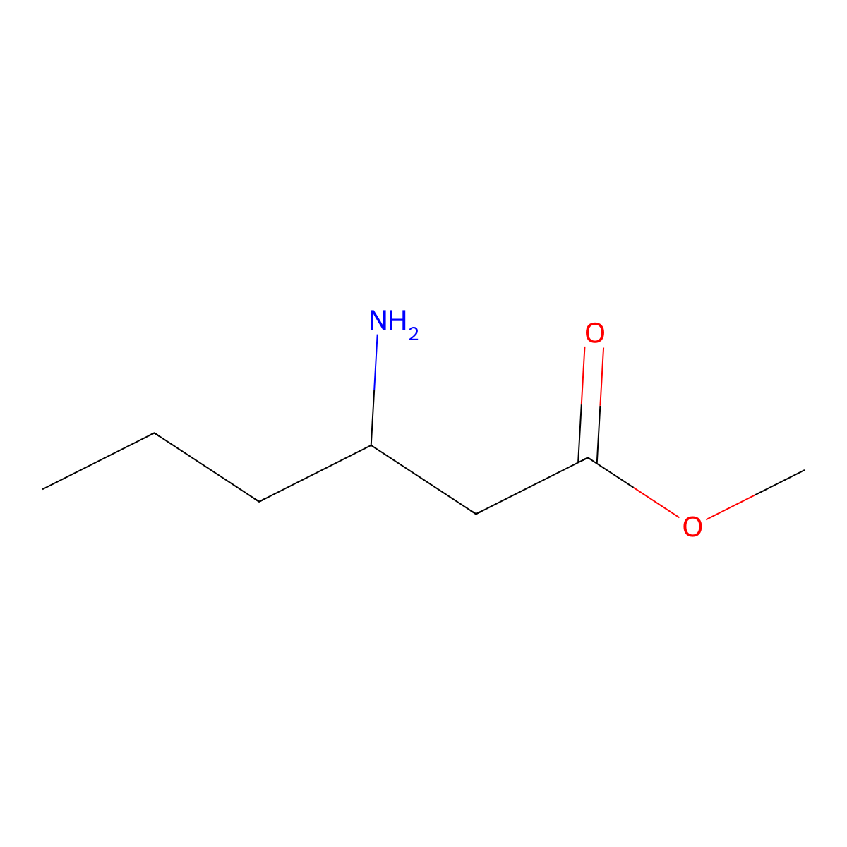 Methyl (3S)-3-aminohexanoate molecular structure, CAS 208447-09-0
