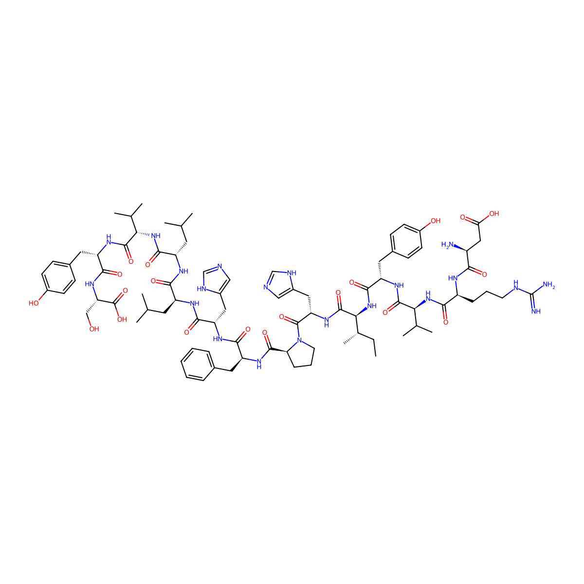 Angiotensinogen (1-14) molecular structure, CAS 20845-02-7