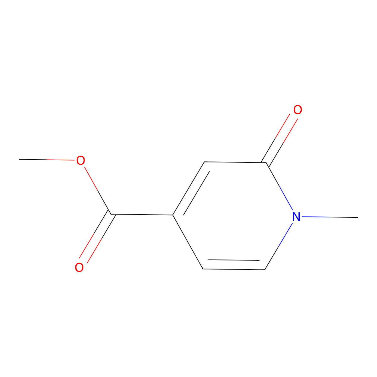 Methyl 1-methyl-2-oxo-1,2-dihydropyridine-4-carboxylate molecular structure, CAS 20845-23-2
