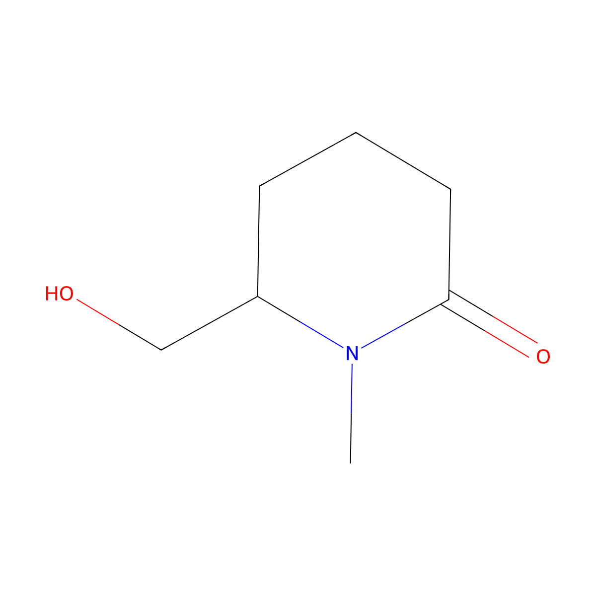 6-(Hydroxymethyl)-1-methyl-2-piperidinone molecular structure, CAS 20845-30-1