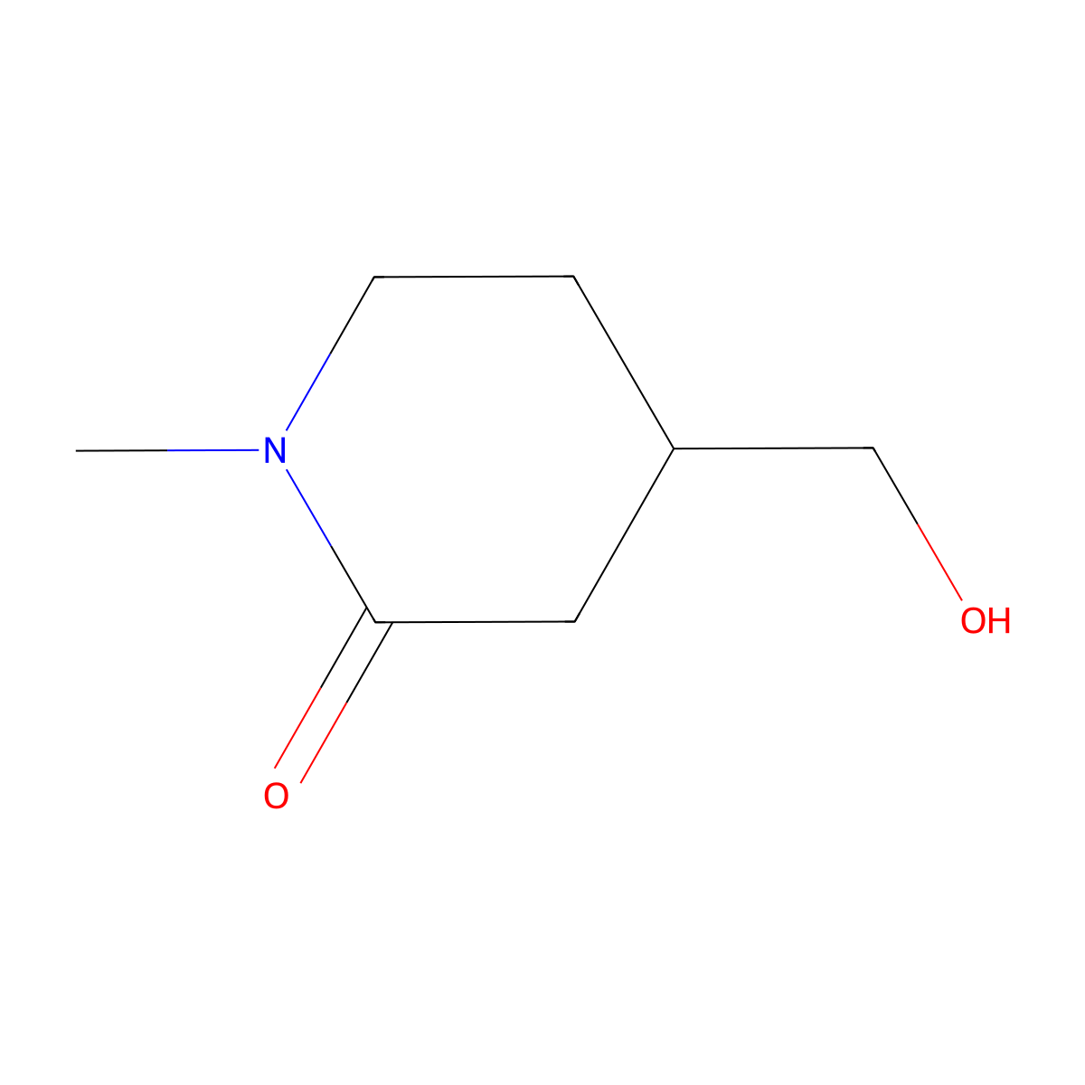 4-(Hydroxymethyl)-1-methylpiperidin-2-one molecular structure, CAS 20845-32-3