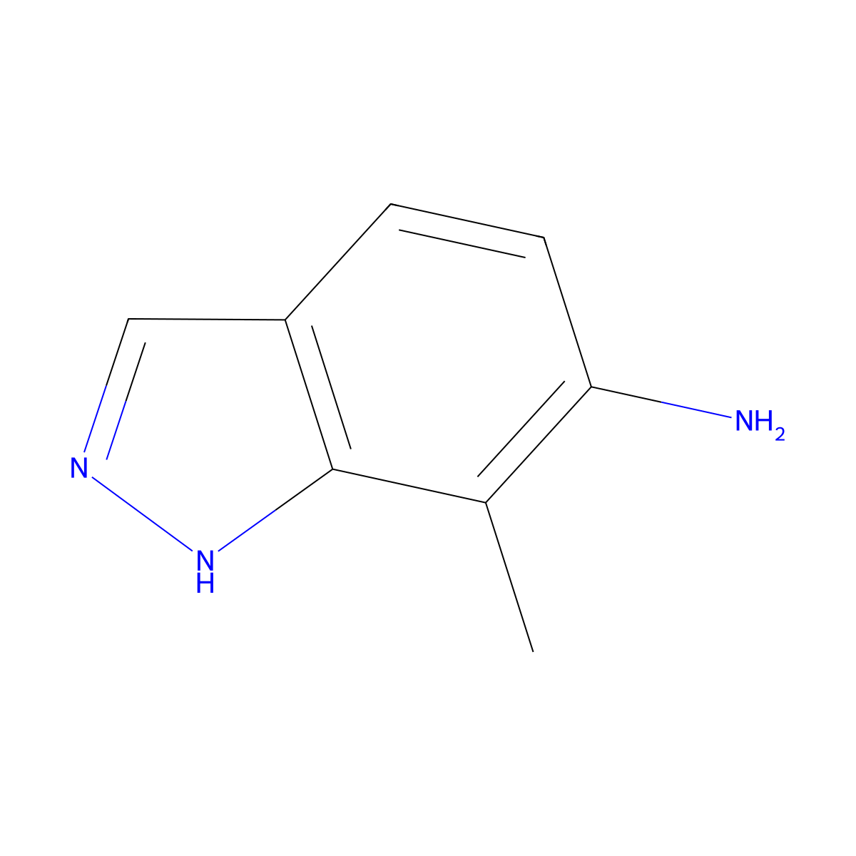 7-Methyl-1H-indazol-6-amine molecular structure, CAS 208457-82-3