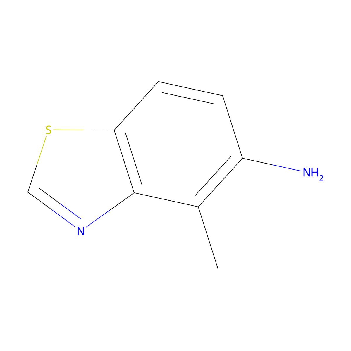 4-Methylbenzo[D]thiazol-5-amine molecular structure, CAS 208458-47-3