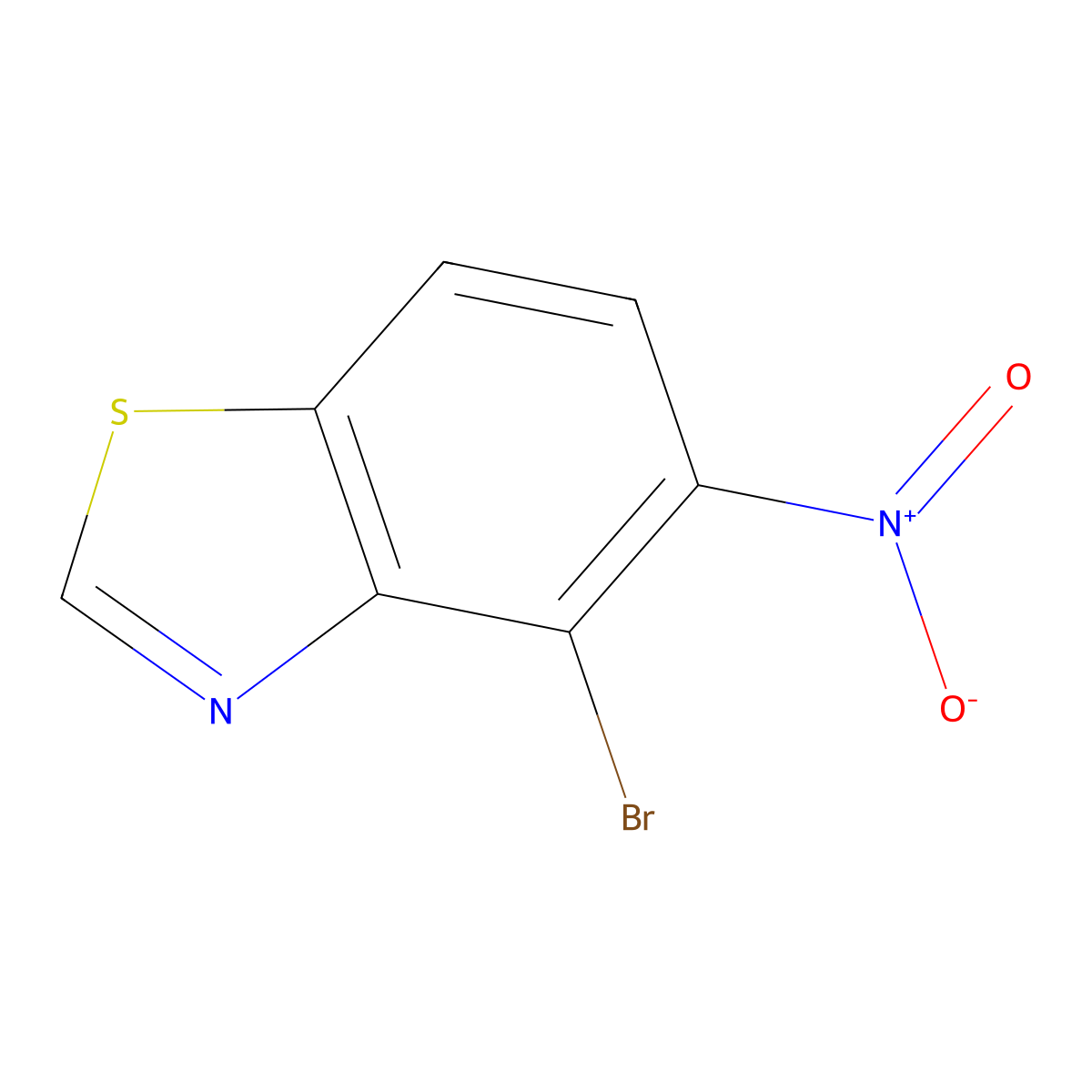 4-Bromo-5-nitrobenzo[d]thiazole molecular structure, CAS 208458-74-6
