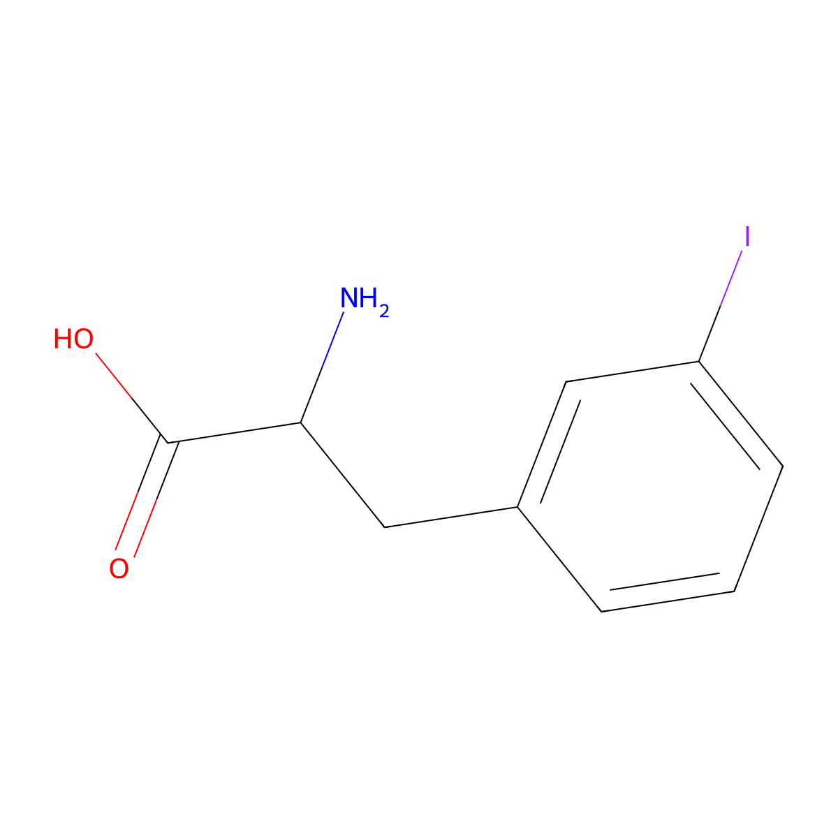 3-Iodo-L-phenylalanine molecular structure, CAS 20846-39-3