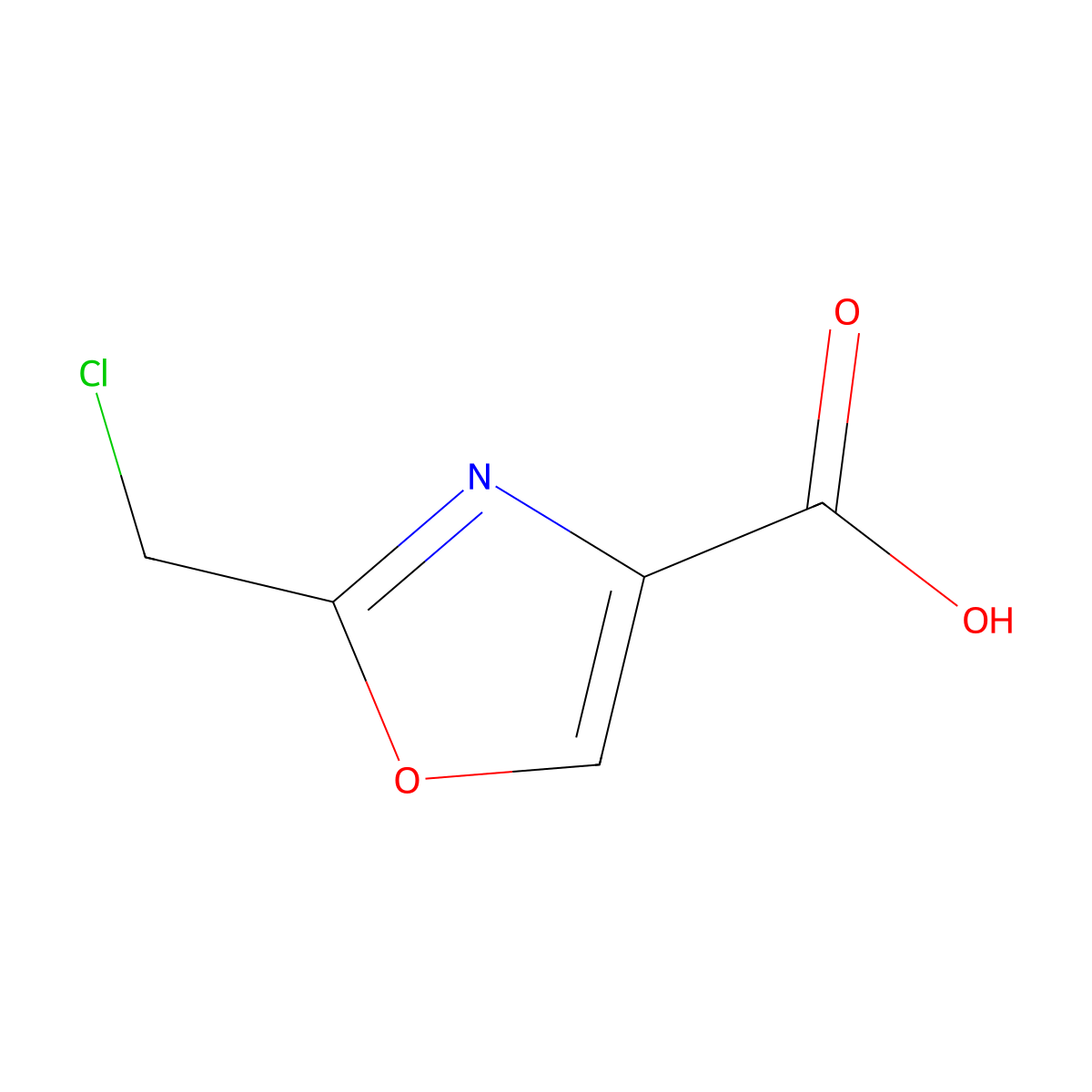 2-(Chloromethyl)oxazole-4-carboxylic acid molecular structure, CAS 208465-62-7