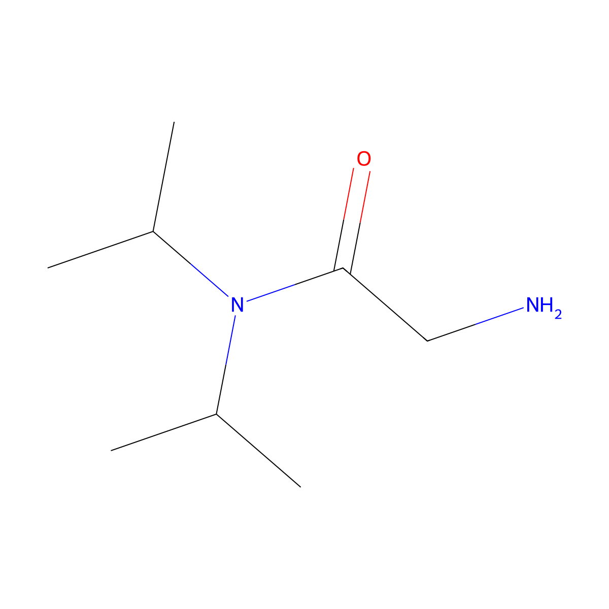 2-amino-N,N-bis(propan-2-yl)acetamide molecular structure, CAS 208468-67-1