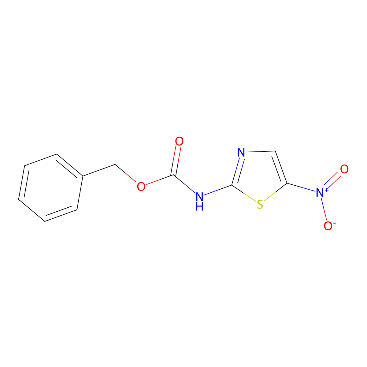 benzyl N-(5-nitro-1,3-thiazol-2-yl)carbamate molecular structure, CAS 2084823-64-1