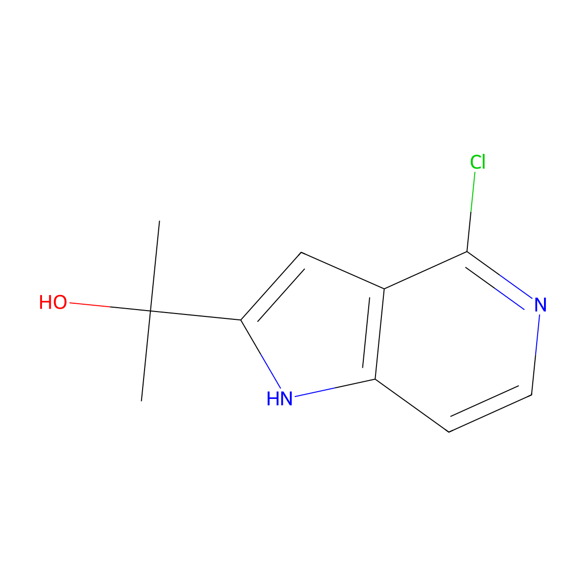 2-(4-Chloro-1H-pyrrolo[3,2-C]pyridin-2-YL)propan-2-OL molecular structure, CAS 2084834-82-0