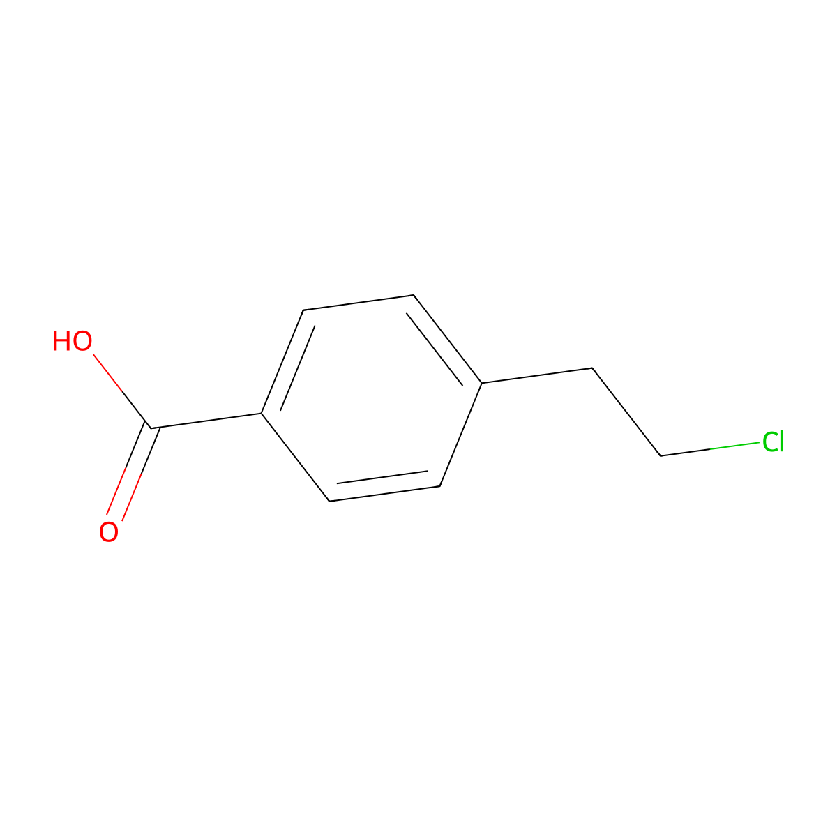 4-(2-Chloroethyl)benzoic acid molecular structure, CAS 20849-78-9