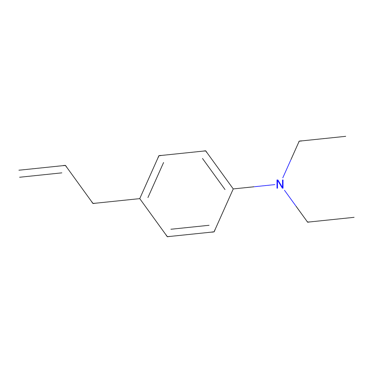 N,N-Diethyl-4-(2-propen-1-yl)benzenamine molecular structure, CAS 20849-83-6