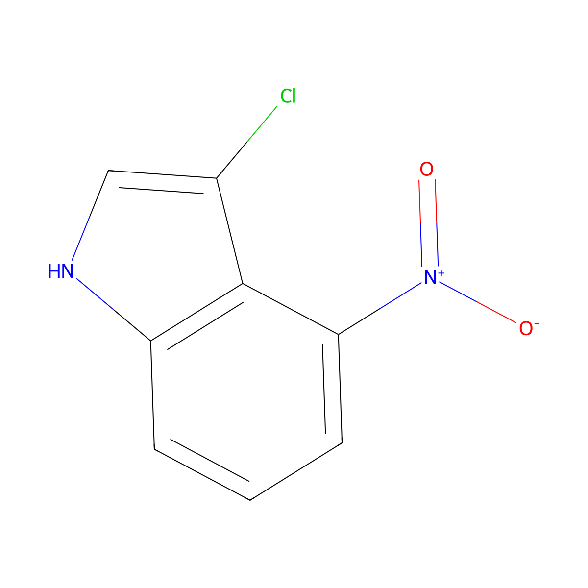 3-Chloro-4-nitro-1H-indole molecular structure, CAS 208511-07-3