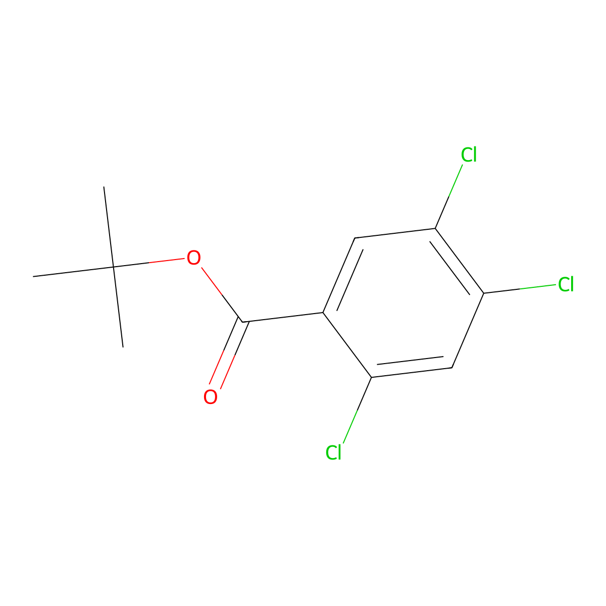 Tert-butyl 2,4,5-trichlorobenzoate molecular structure, CAS 208512-53-2