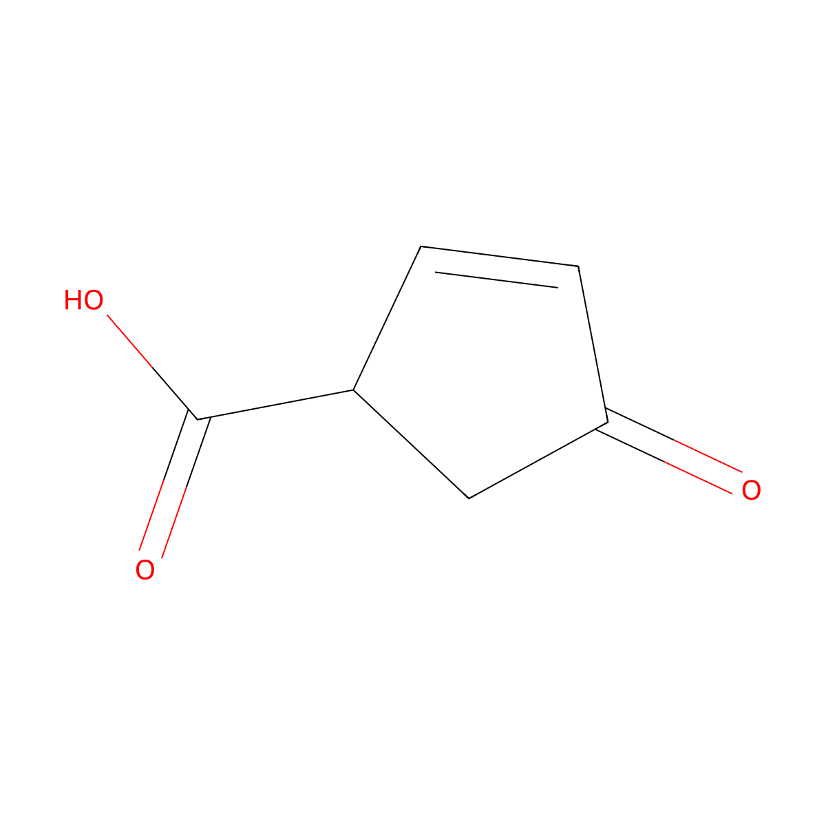4-Oxocyclopent-2-enecarboxylic acid molecular structure, CAS 208517-75-3