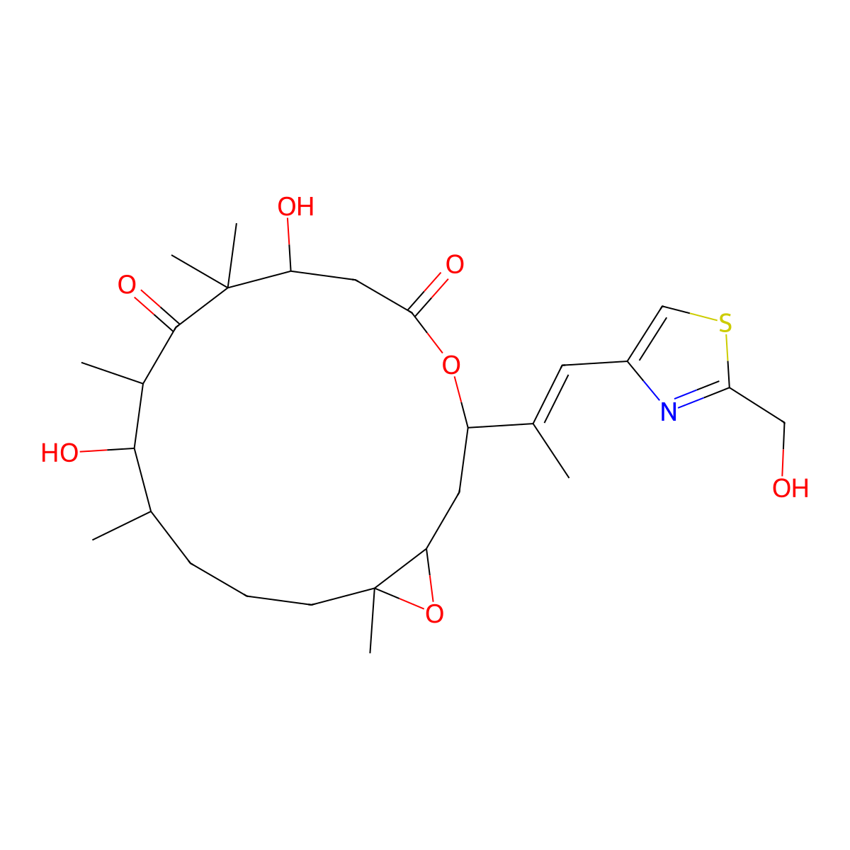 Epothilone F molecular structure, CAS 208518-52-9