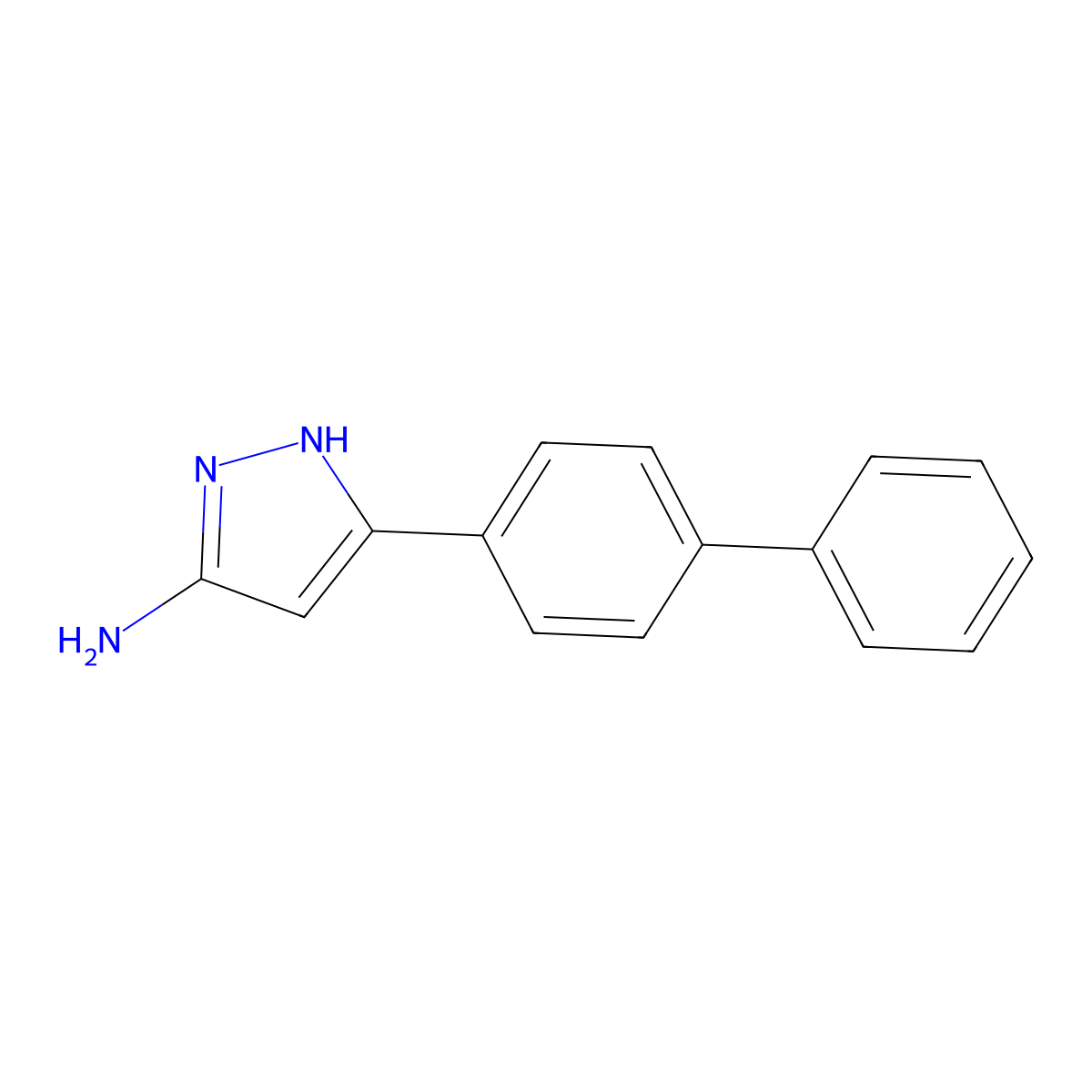 5-[1,1'-Biphenyl]-4-yl-1H-pyrazol-3-amine molecular structure, CAS 208519-16-8
