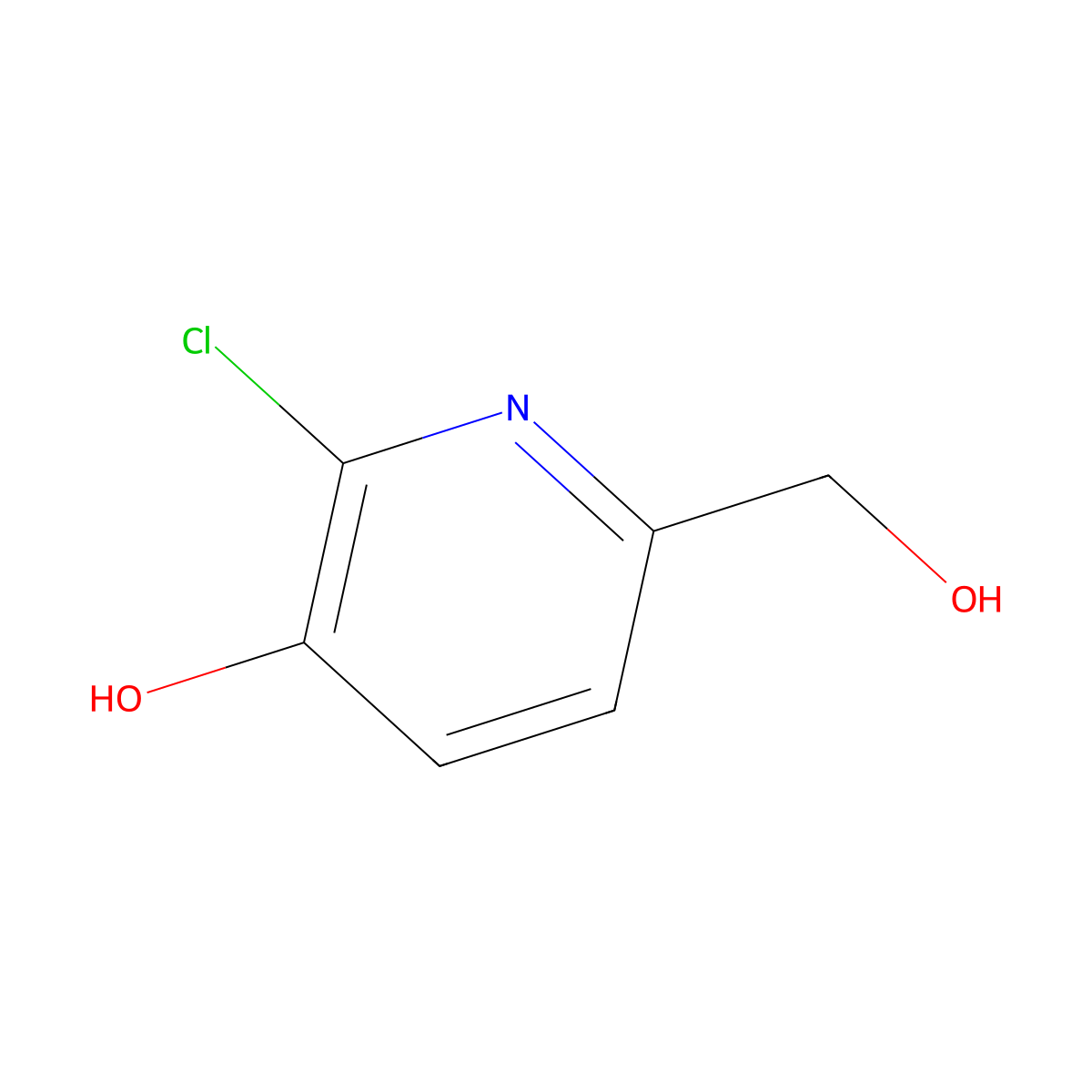 2-Chloro-6-(hydroxymethyl)-3-pyridinol molecular structure, CAS 208519-41-9
