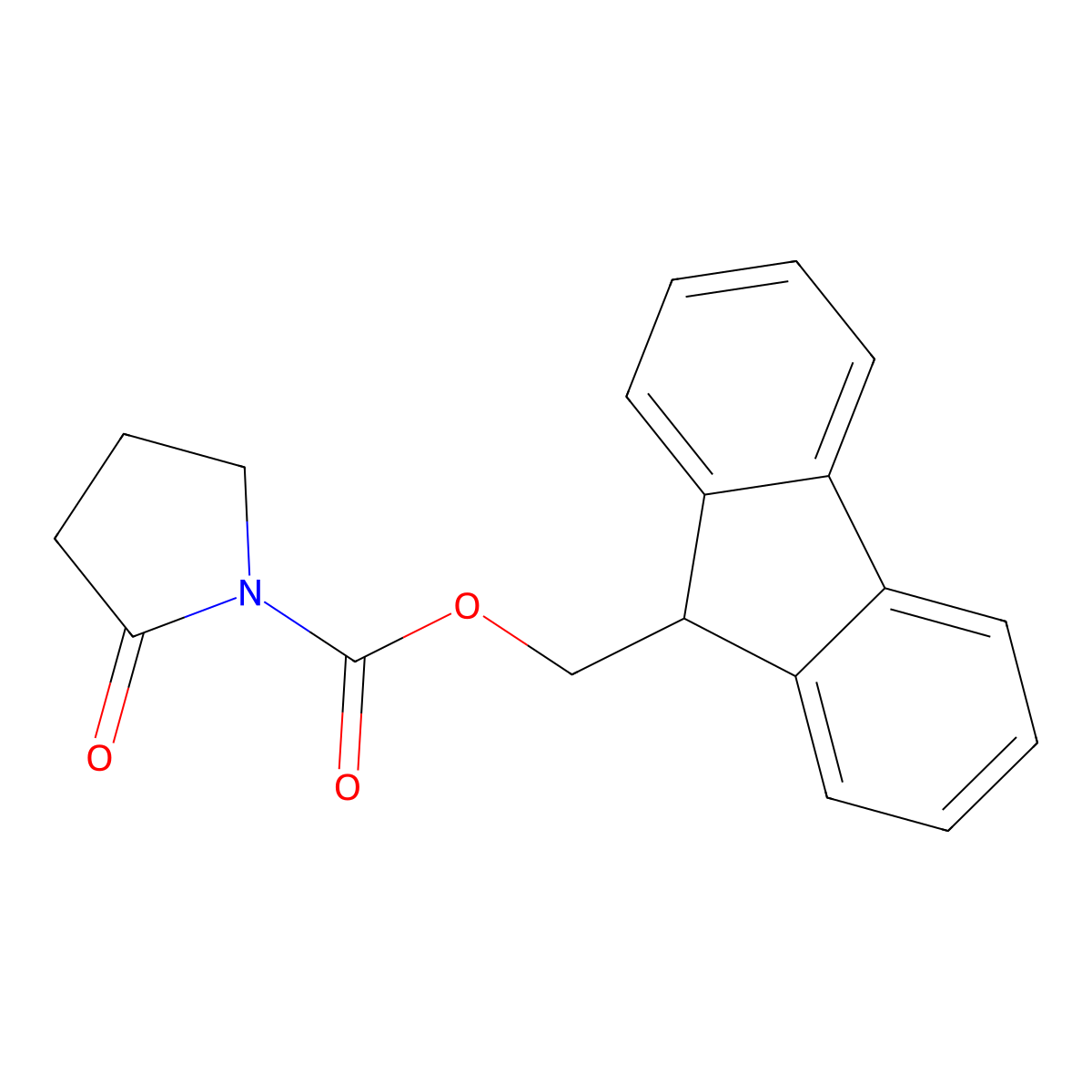 (9H-Fluoren-9-yl)methyl 2-oxopyrrolidine-1-carboxylate molecular structure, CAS 208519-92-0