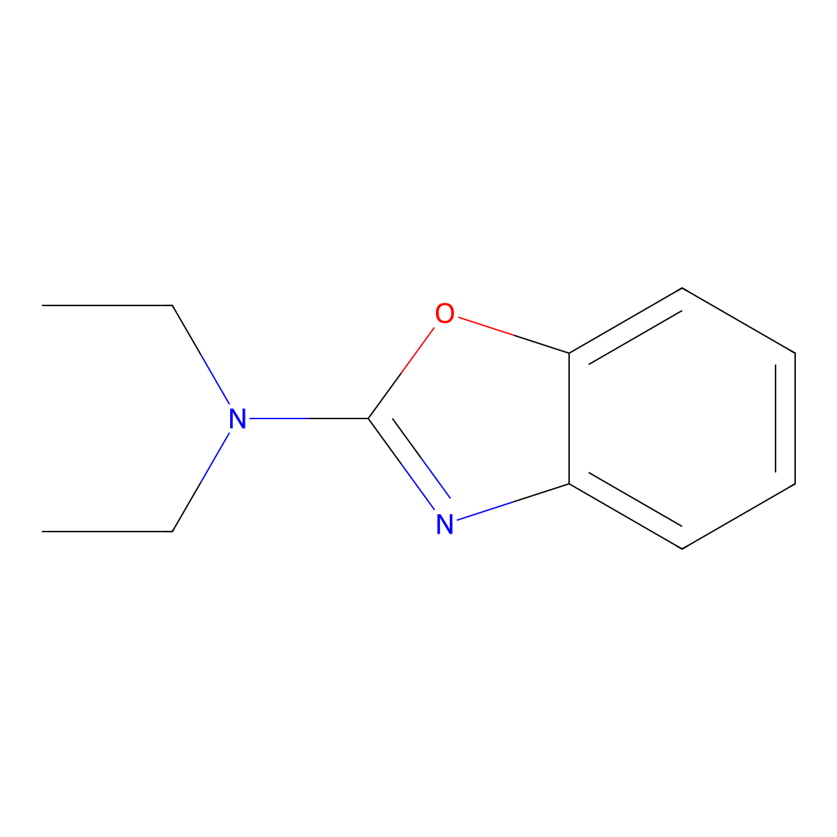 Benzoxazole, 2-(diethylamino)- molecular structure, CAS 20852-38-4