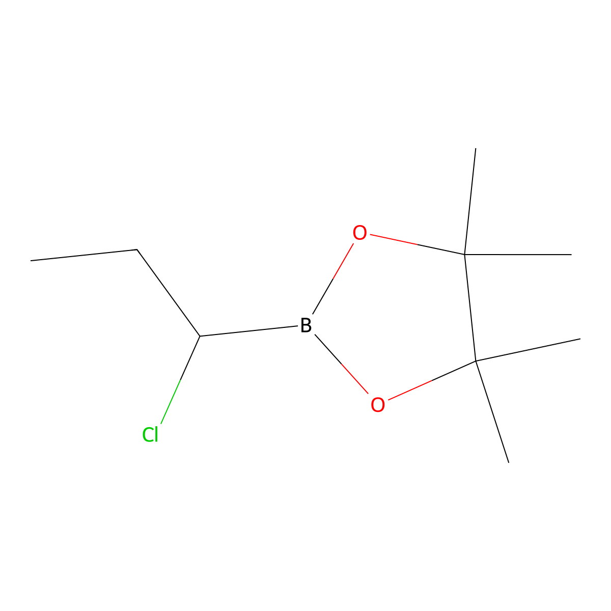 2-(1-Chloropropyl)-4,4,5,5-tetramethyl-1,3,2-dioxaborolane molecular structure, CAS 208521-00-0
