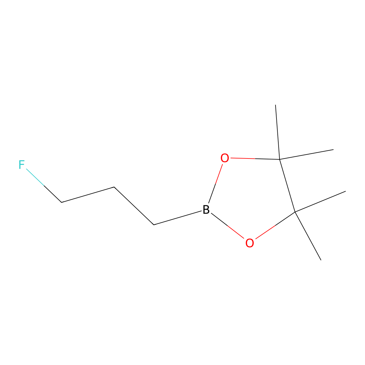 2-(3-Fluoropropyl)-4,4,5,5-tetramethyl-1,3,2-dioxaborolane molecular structure, CAS 208522-41-2