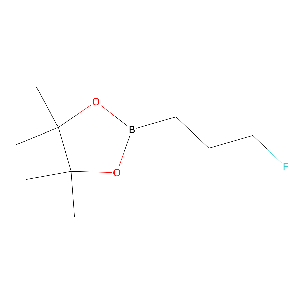 2-(3-Fluoropropyl)-4,4,5,5-tetramethyl-1,3,2-dioxaborolane molecular structure, CAS 208522-41-2