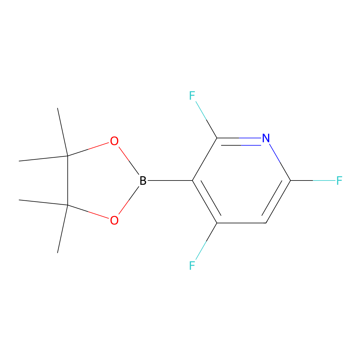 2,4,6-Trifluoro-3-(4,4,5,5-tetramethyl-1,3,2-dioxaborolan-2-yl)pyridine molecular structure, CAS 2085307-57-7