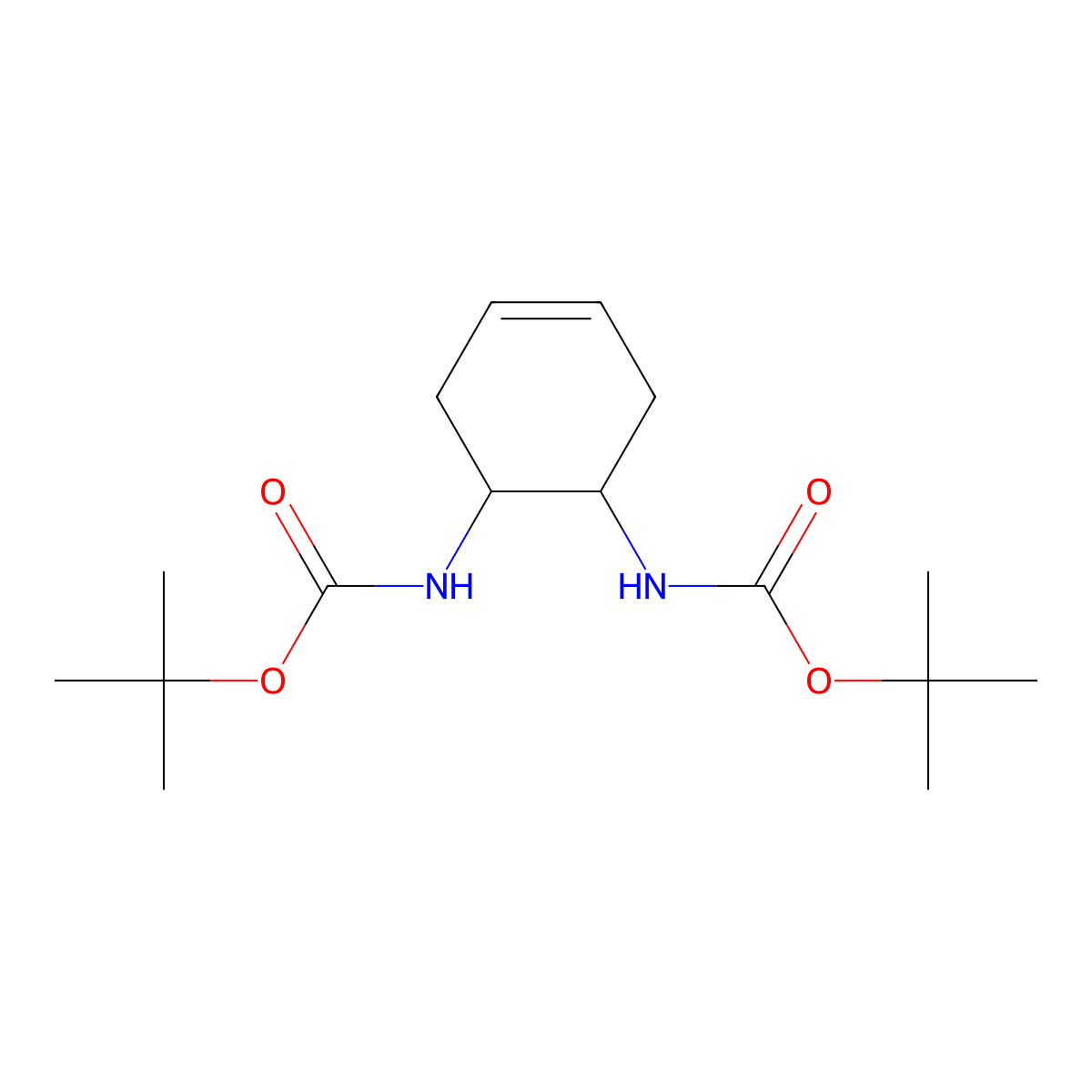 Carbamic acid, (1R,2R)-4-cyclohexene-1,2-diylbis-, bis(1,1-dimethylethyl) ester molecular structure, CAS 208533-46-4