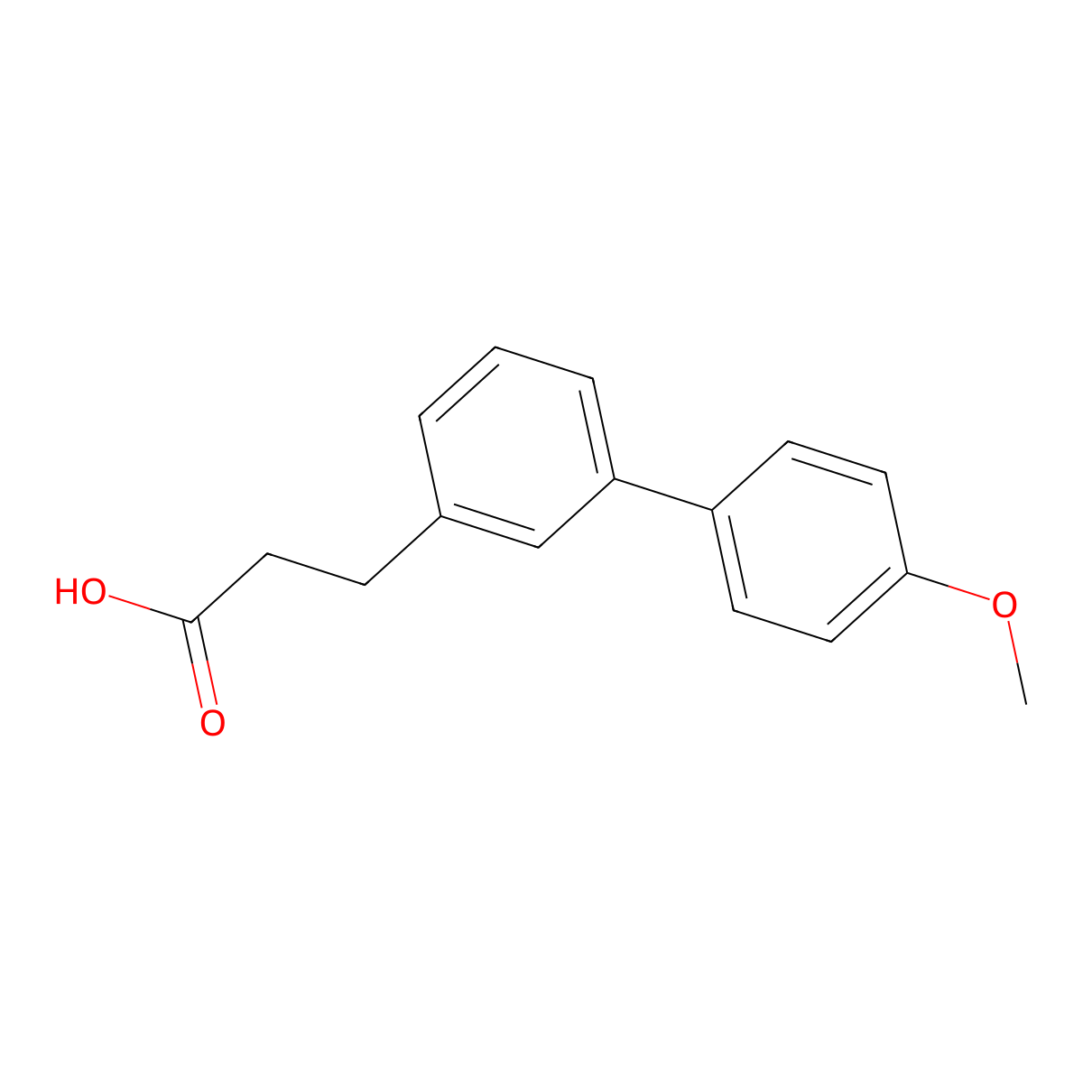 3-(4'-Methoxy-[1,1'-biphenyl]-3-yl)propanoic acid molecular structure, CAS 20854-57-3