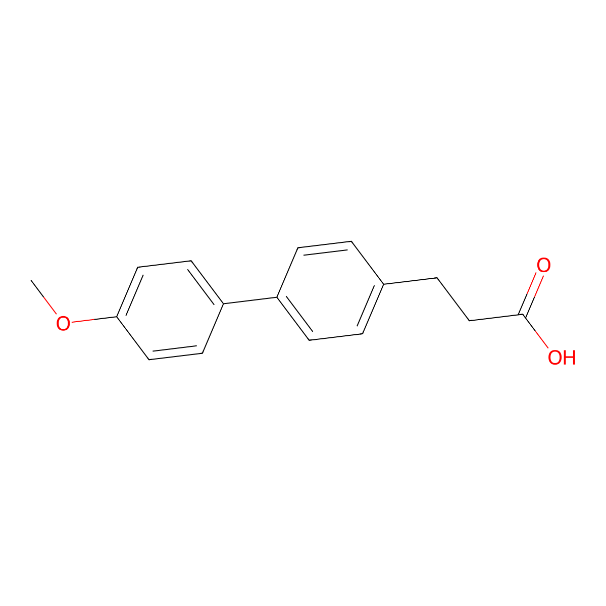 3-(4'-Methoxybiphenyl-4-yl)propanoic acid molecular structure, CAS 20854-62-0