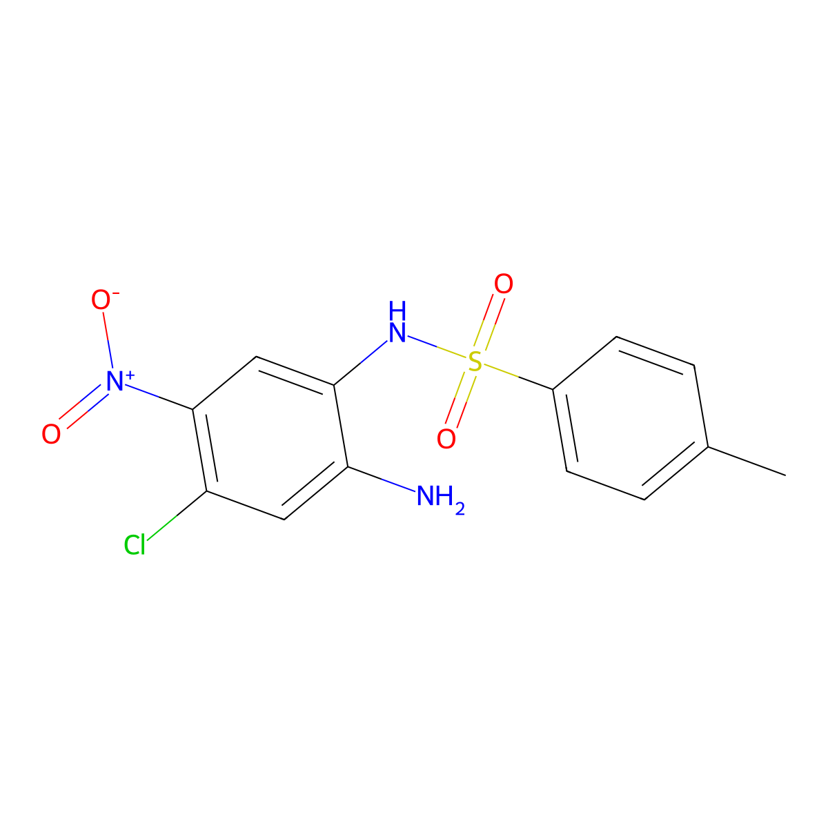 N-(2-amino-4-chloro-5-nitrophenyl)-4-methylbenzene-1-sulfonamide molecular structure, CAS 2085689-70-7