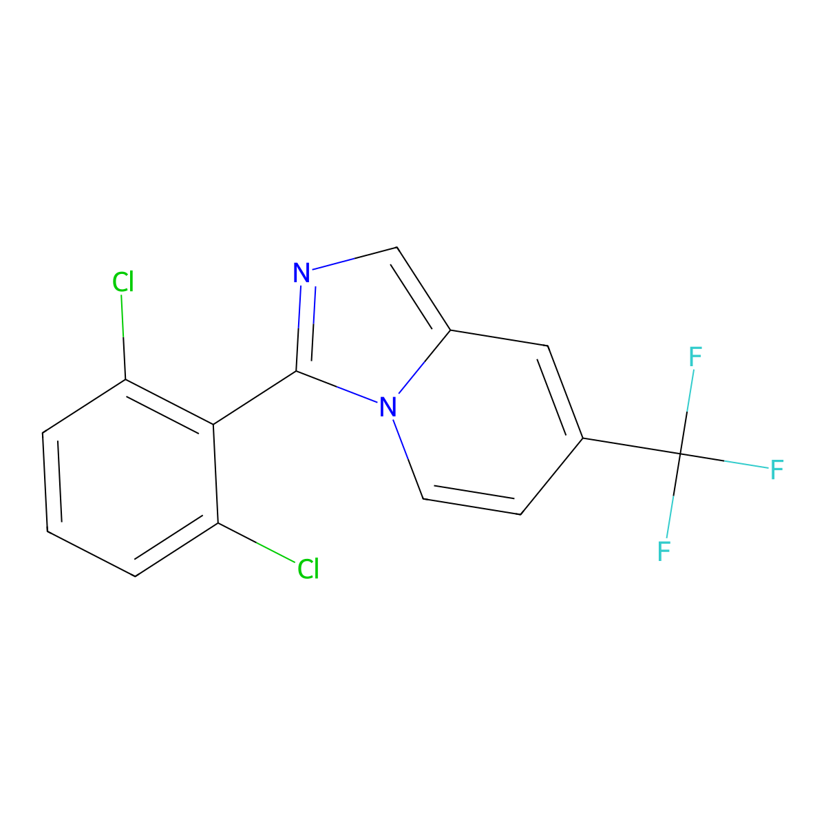 3-(2,6-Dichlorophenyl)-7-(trifluoromethyl)imidazo[1,5-a]pyridine molecular structure, CAS 2085690-24-8
