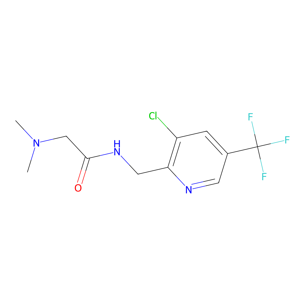 N-{[3-chloro-5-(trifluoromethyl)pyridin-2-yl]methyl}-2-(dimethylamino)acetamide molecular structure, CAS 2085690-28-2