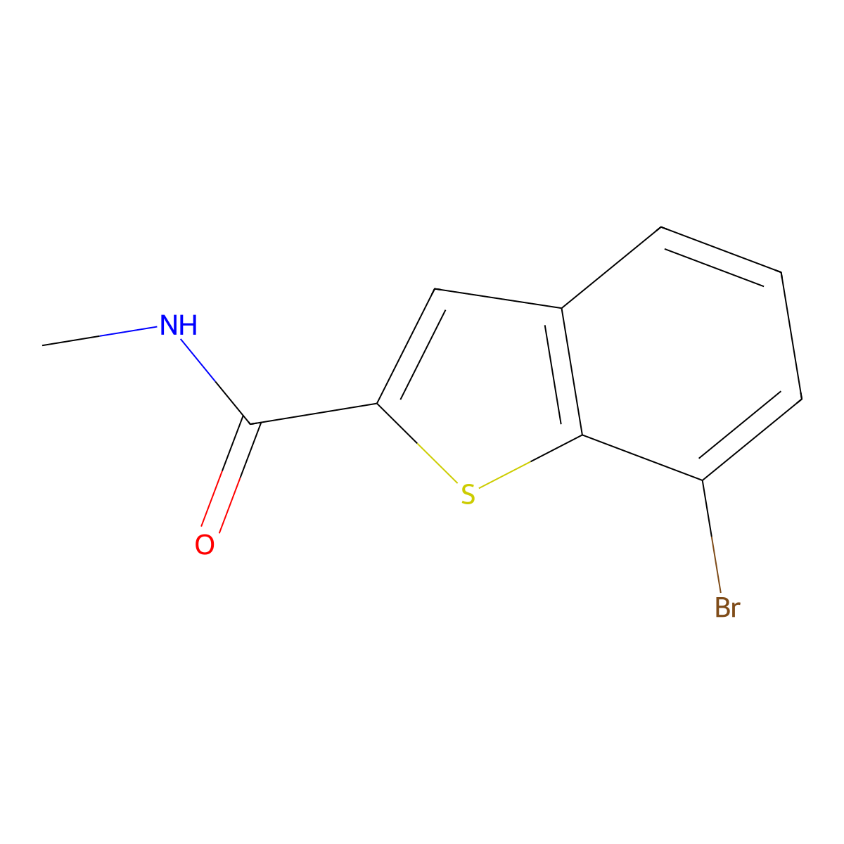 7-bromo-N-methyl-1-benzothiophene-2-carboxamide molecular structure, CAS 2085690-33-9